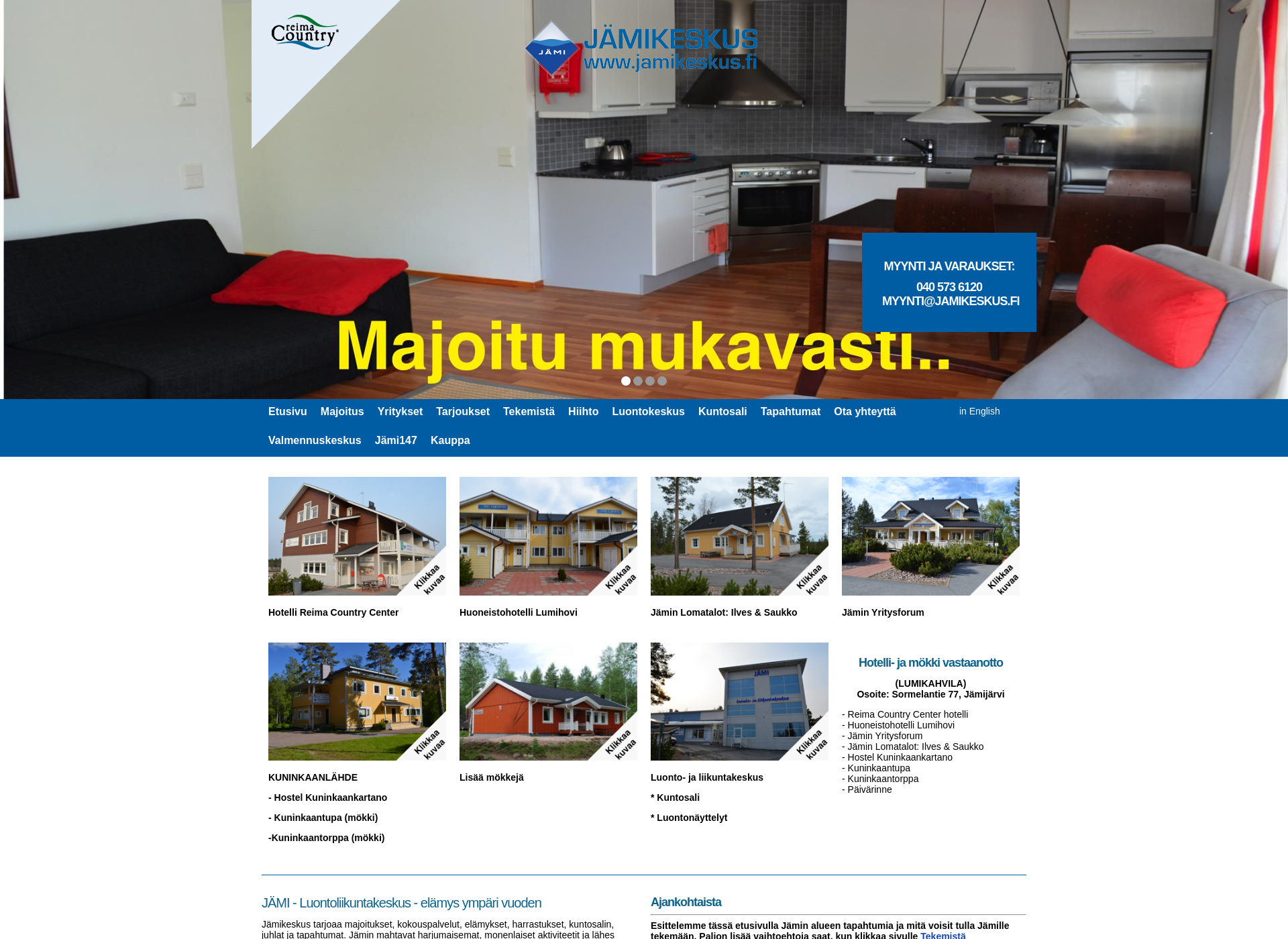 Skärmdump för jamikeskus.fi