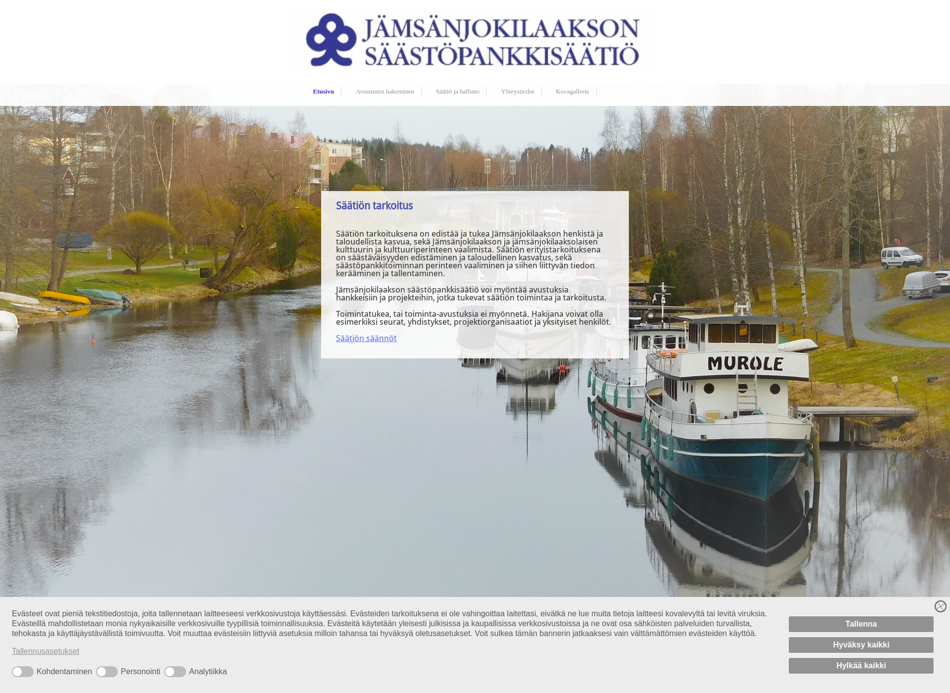 Skärmdump för jamsanspsaatio.fi
