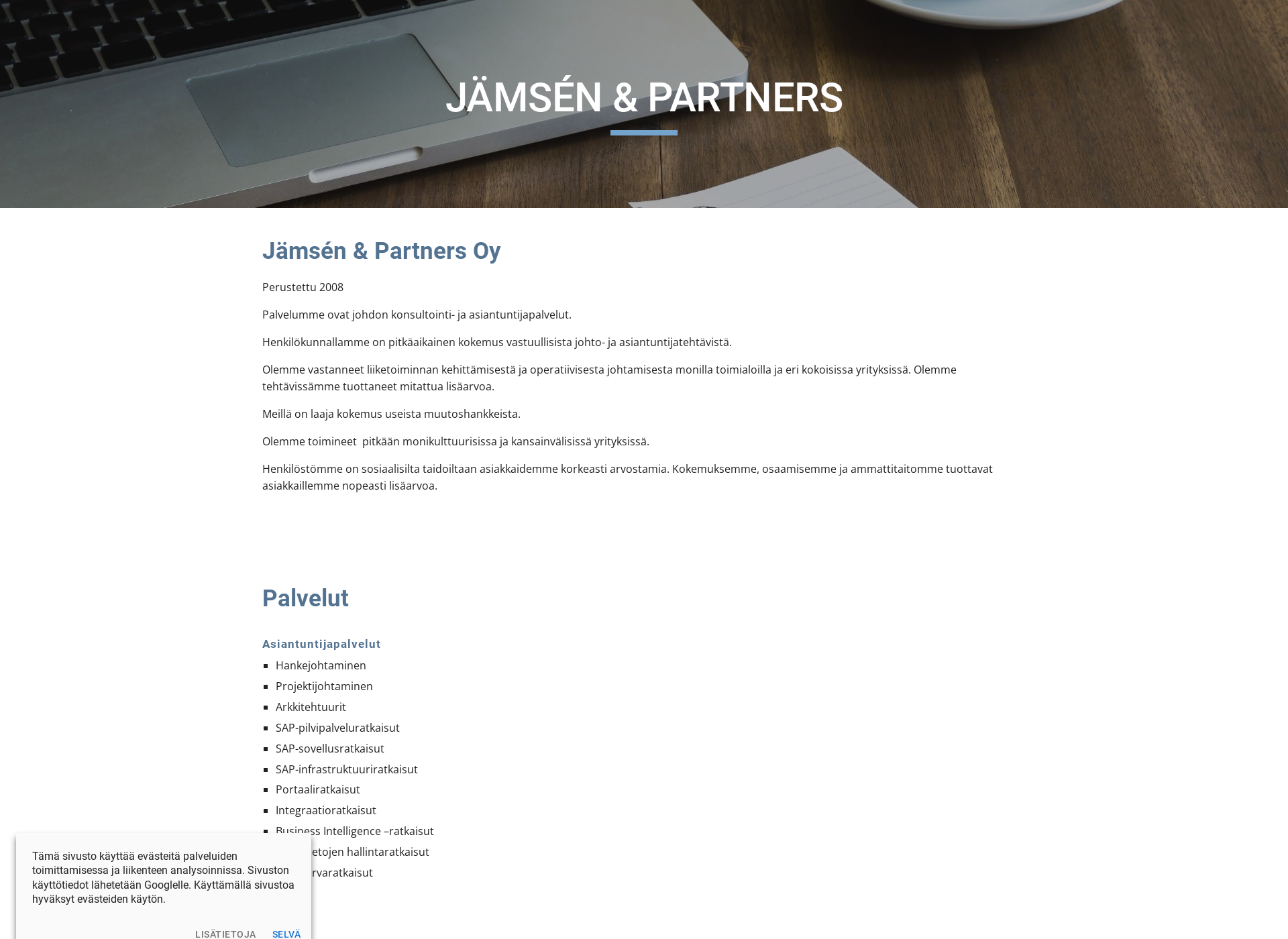 Skärmdump för jamsenpartners.fi