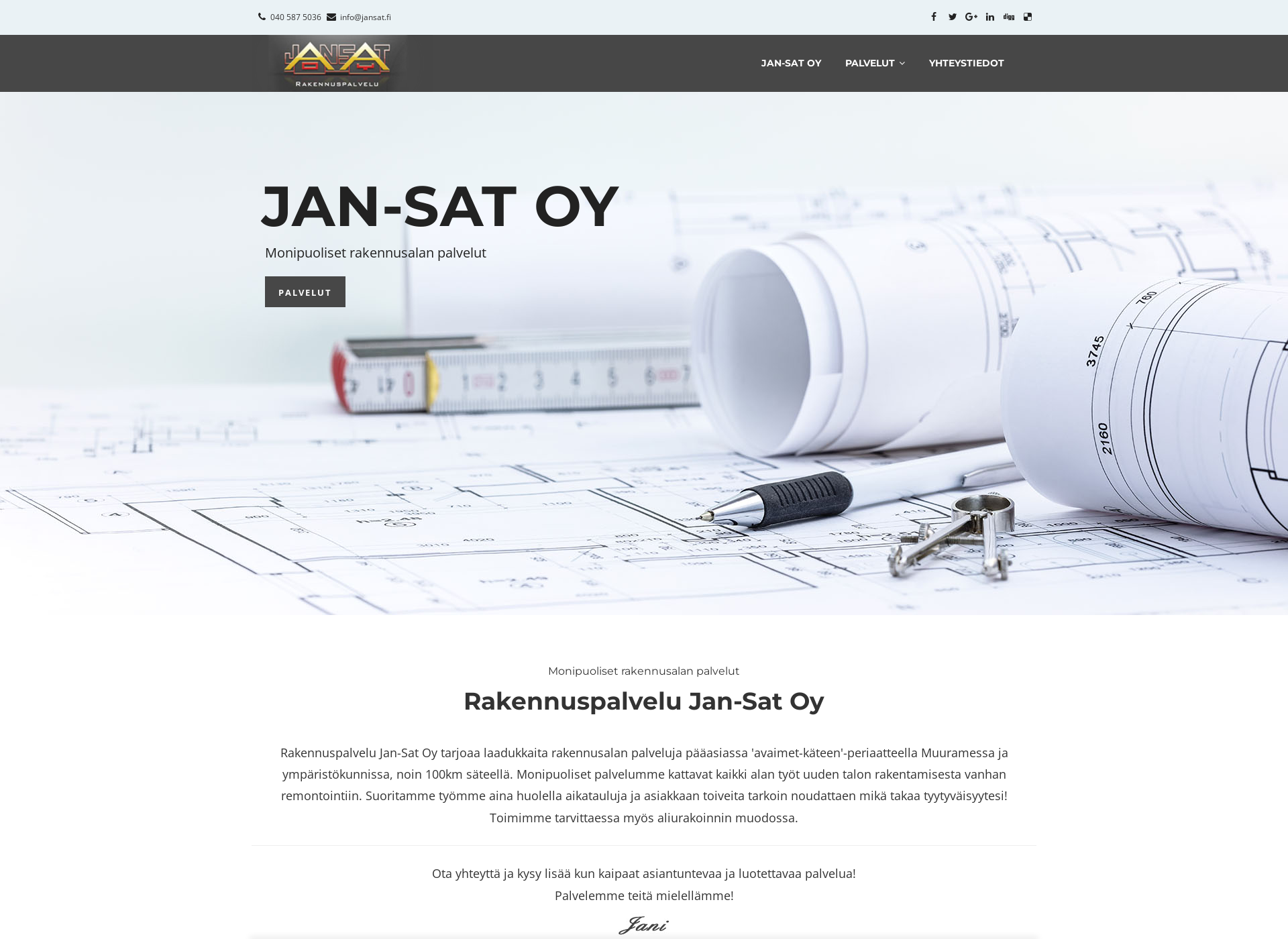 Screenshot for jan-sat.fi