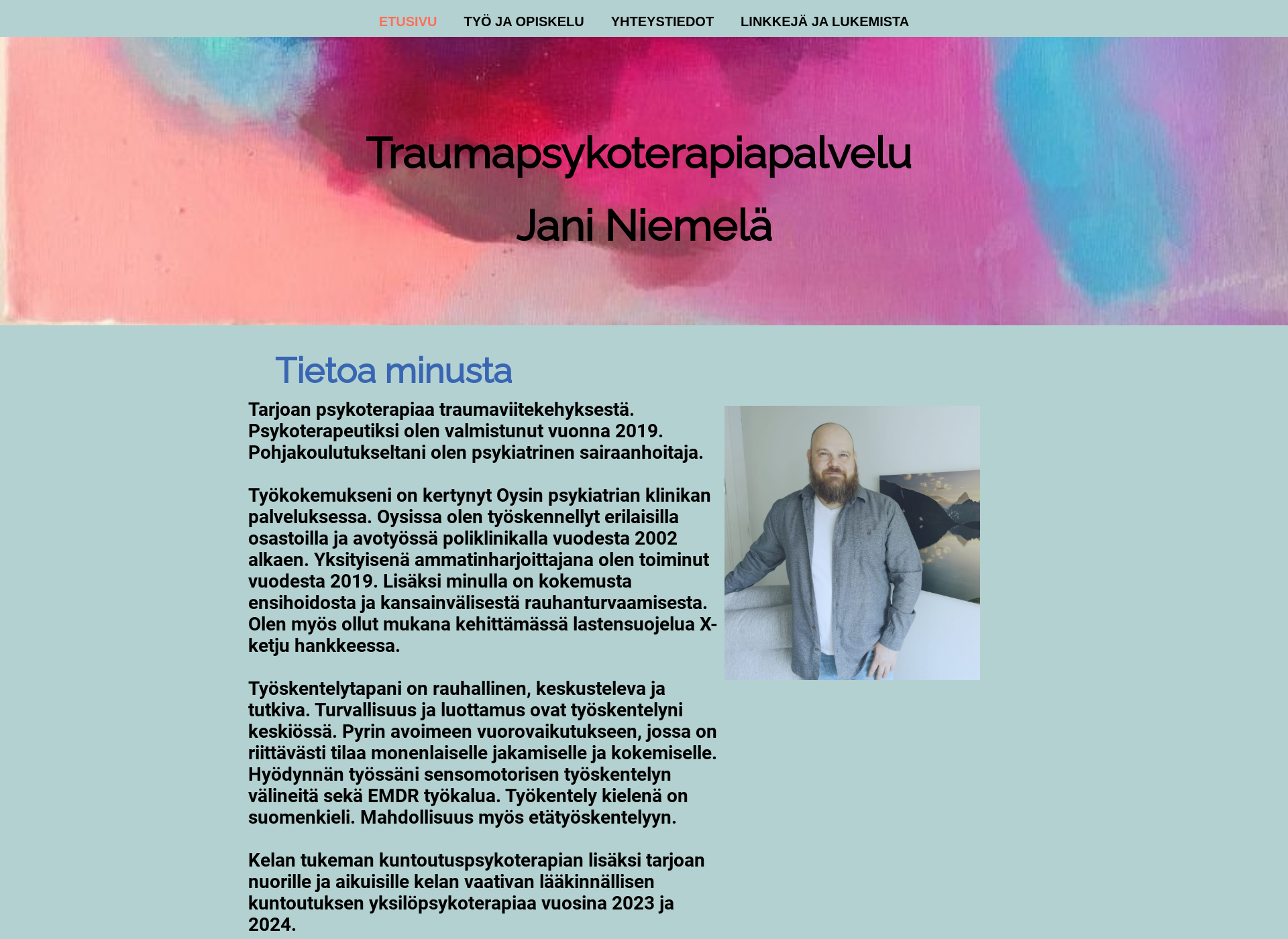 Skärmdump för janiniemela.fi