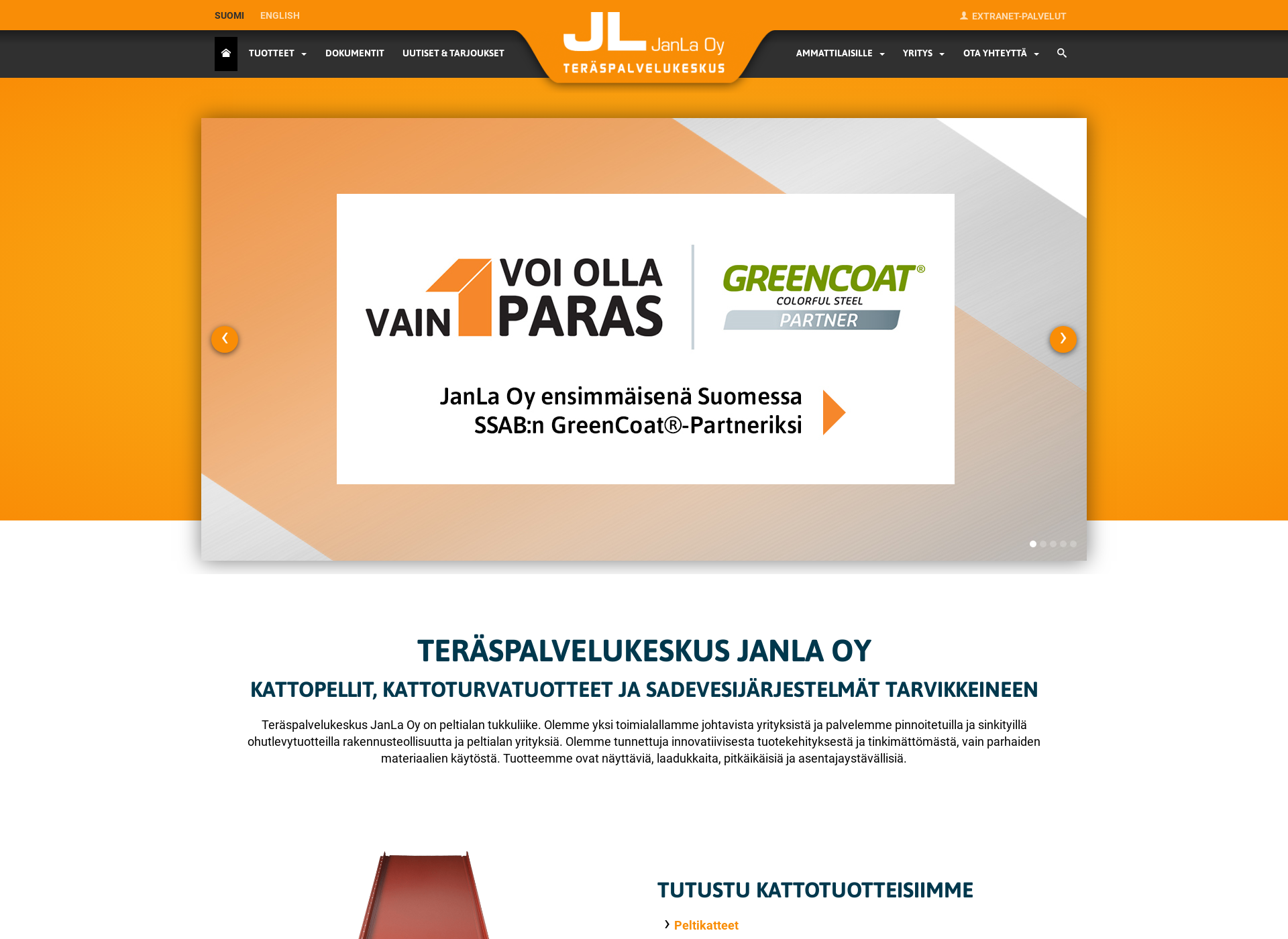 Skärmdump för janla.fi