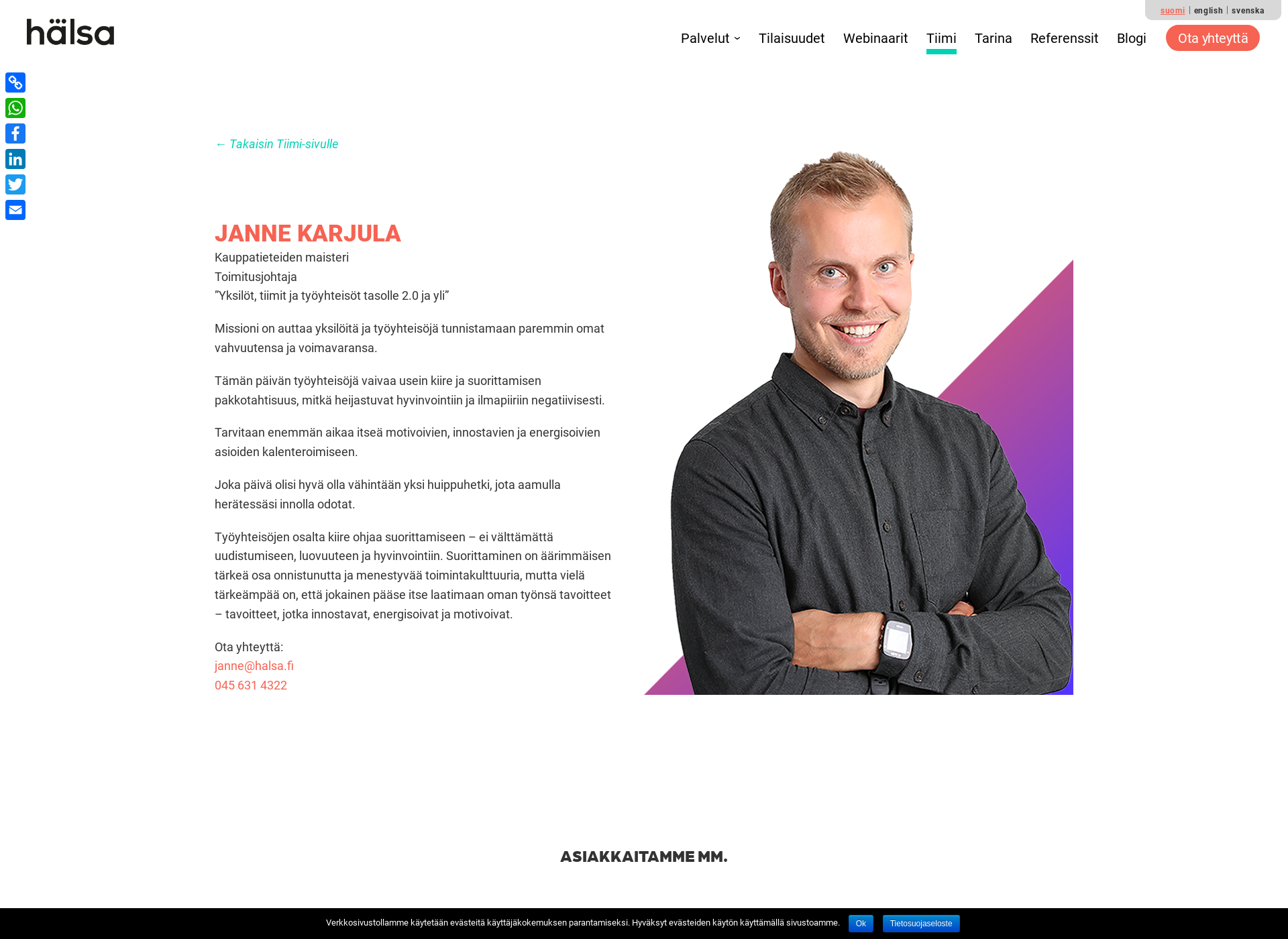 Skärmdump för jannekarjula.fi
