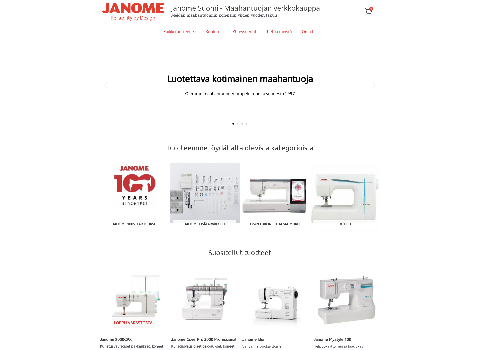 Screenshot for janome.fi