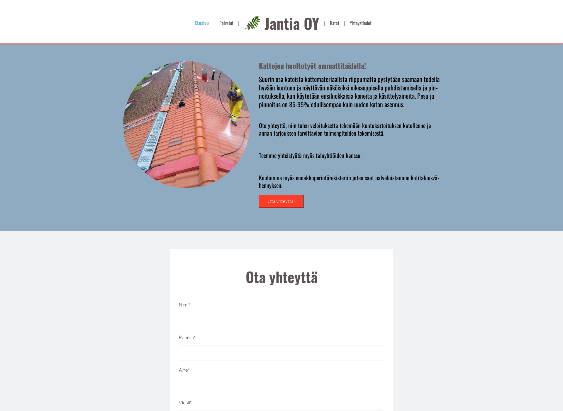 Screenshot for jantia.fi
