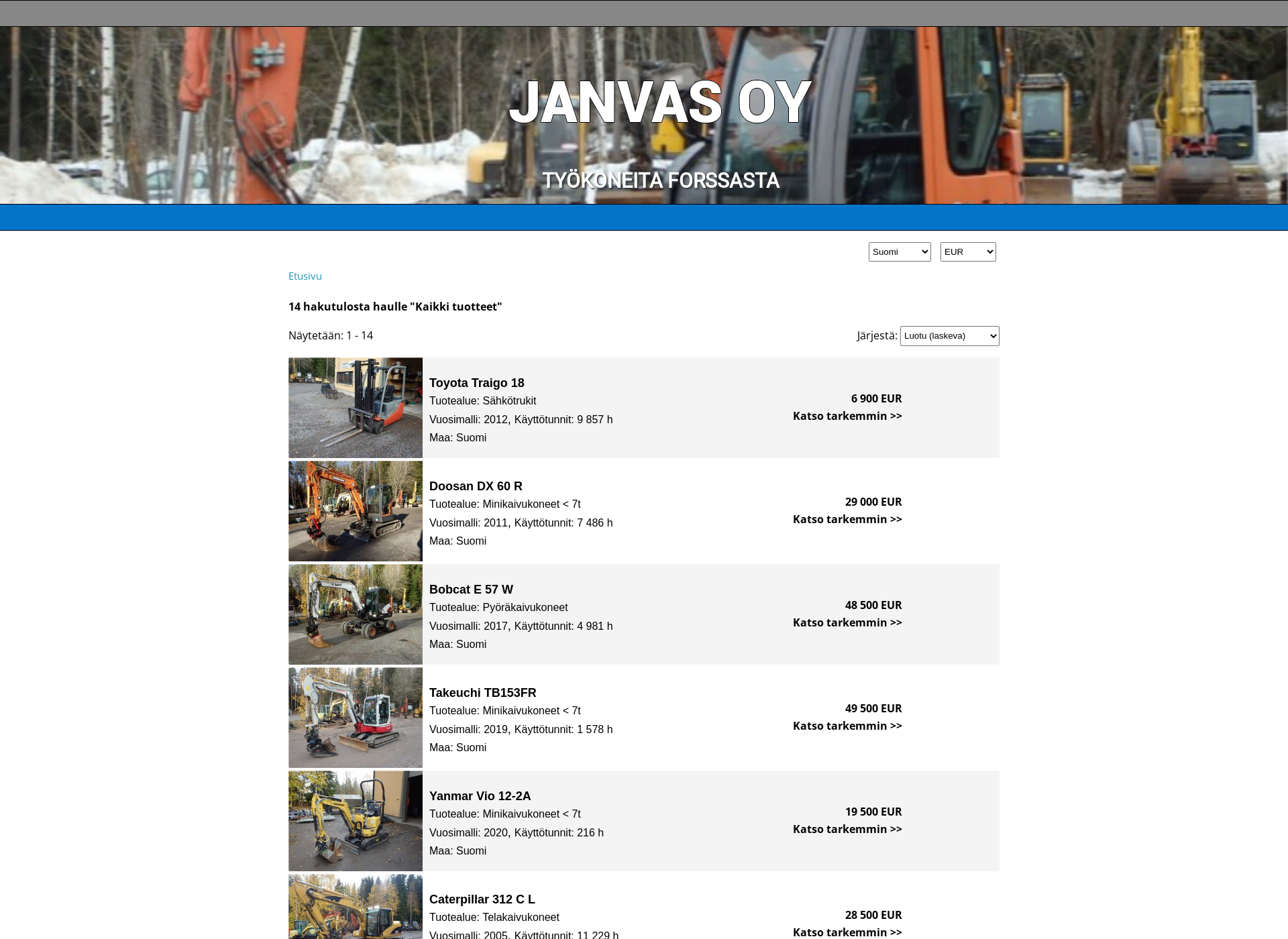Screenshot for janvas.fi