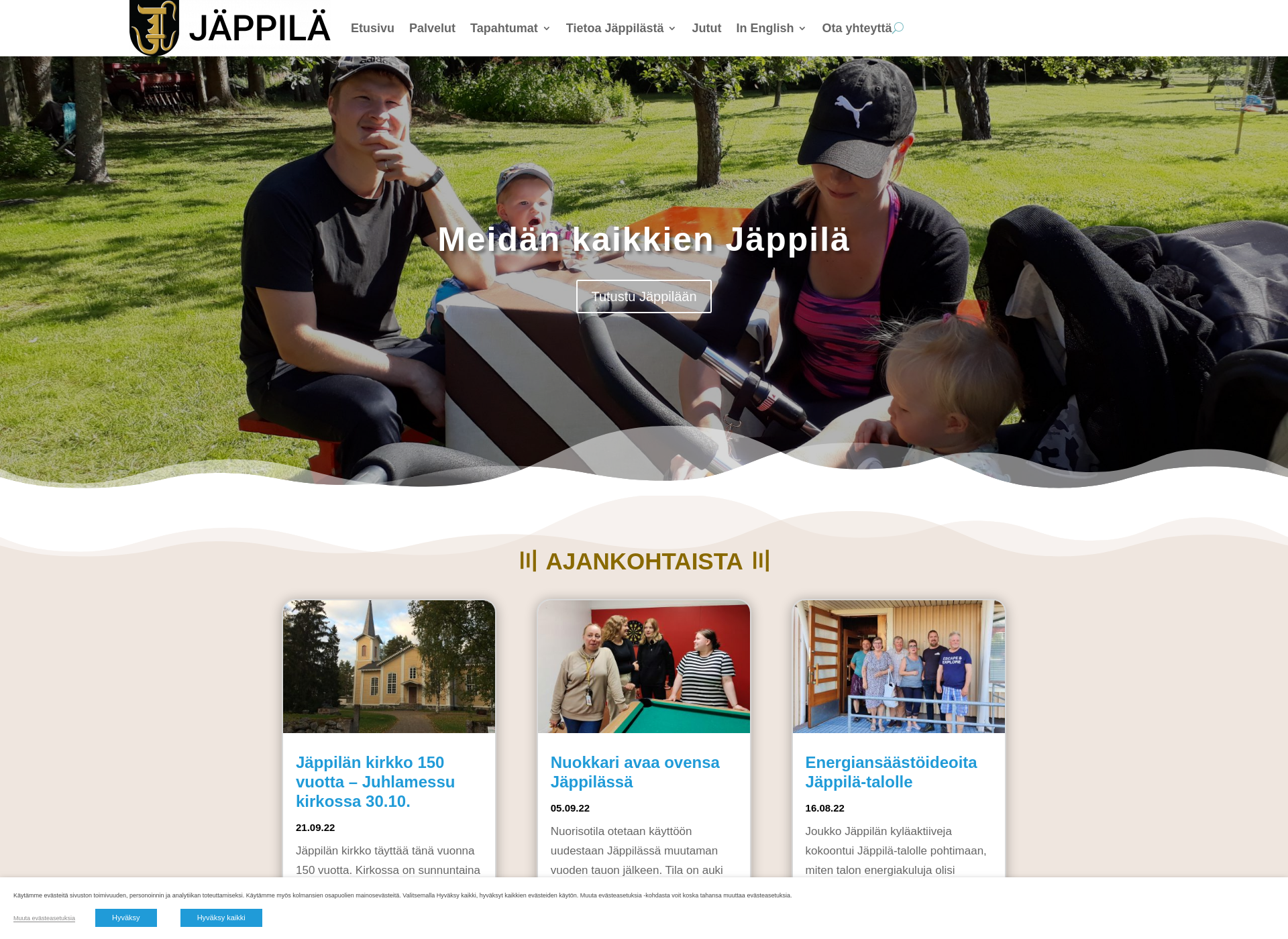 Skärmdump för jappila.fi