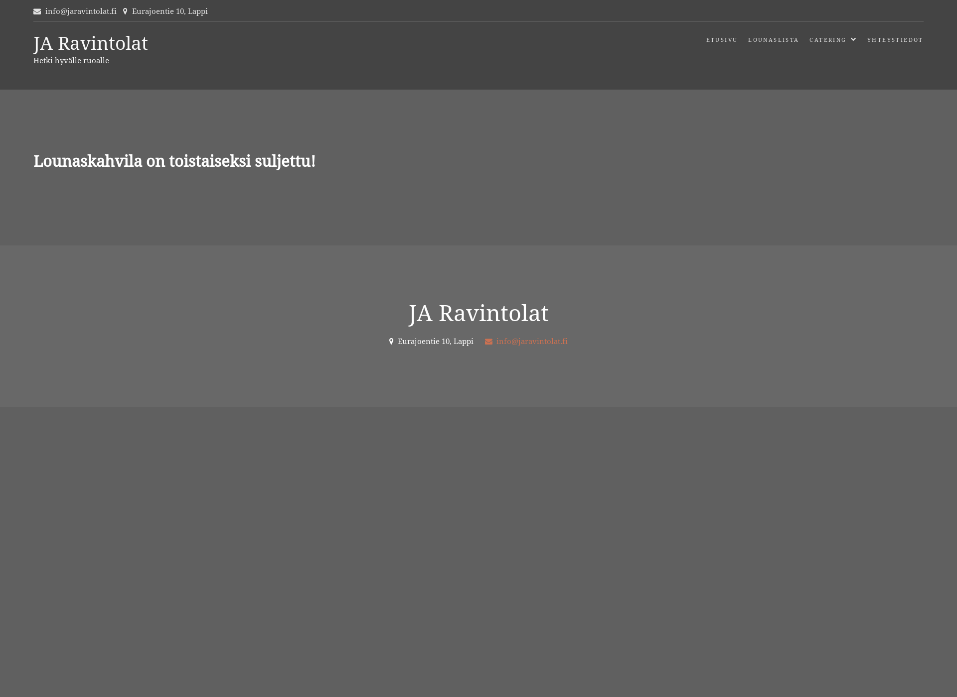 Screenshot for jaravintolat.fi
