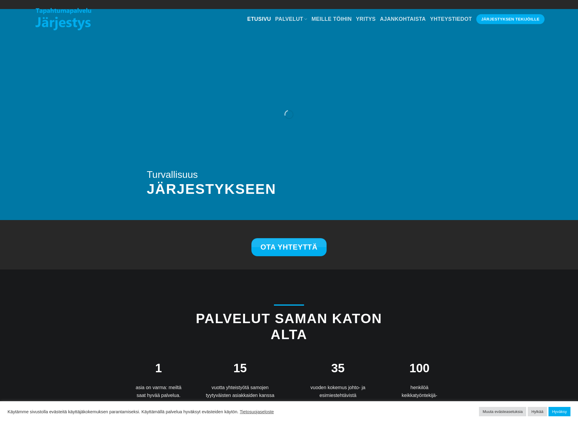 Skärmdump för jarjestys.fi