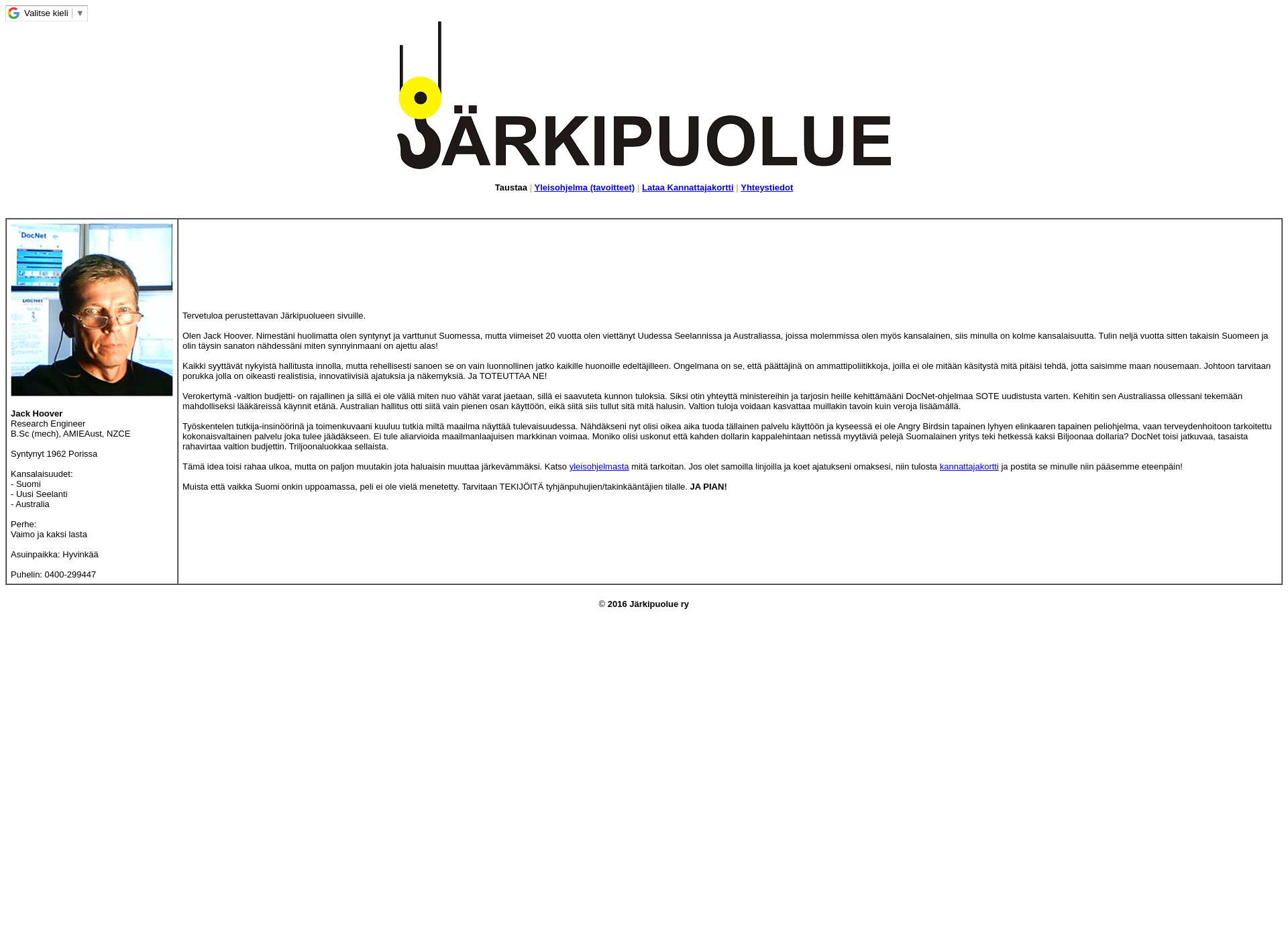 Screenshot for jarkipuolue.fi