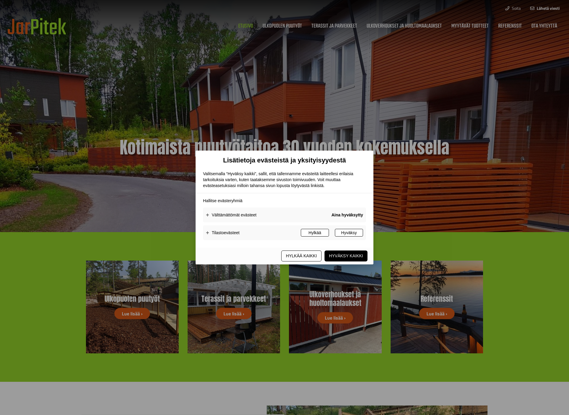 Screenshot for jarpitek.fi