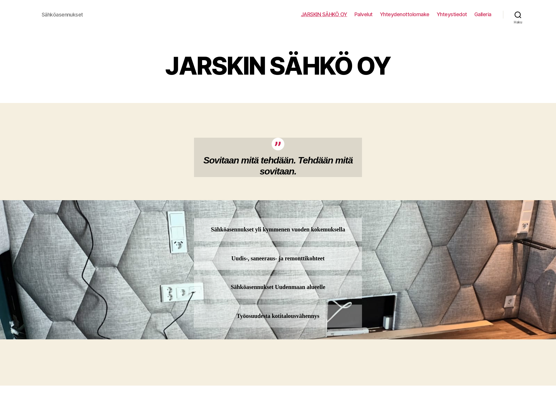 Skärmdump för jarskinsahko.fi