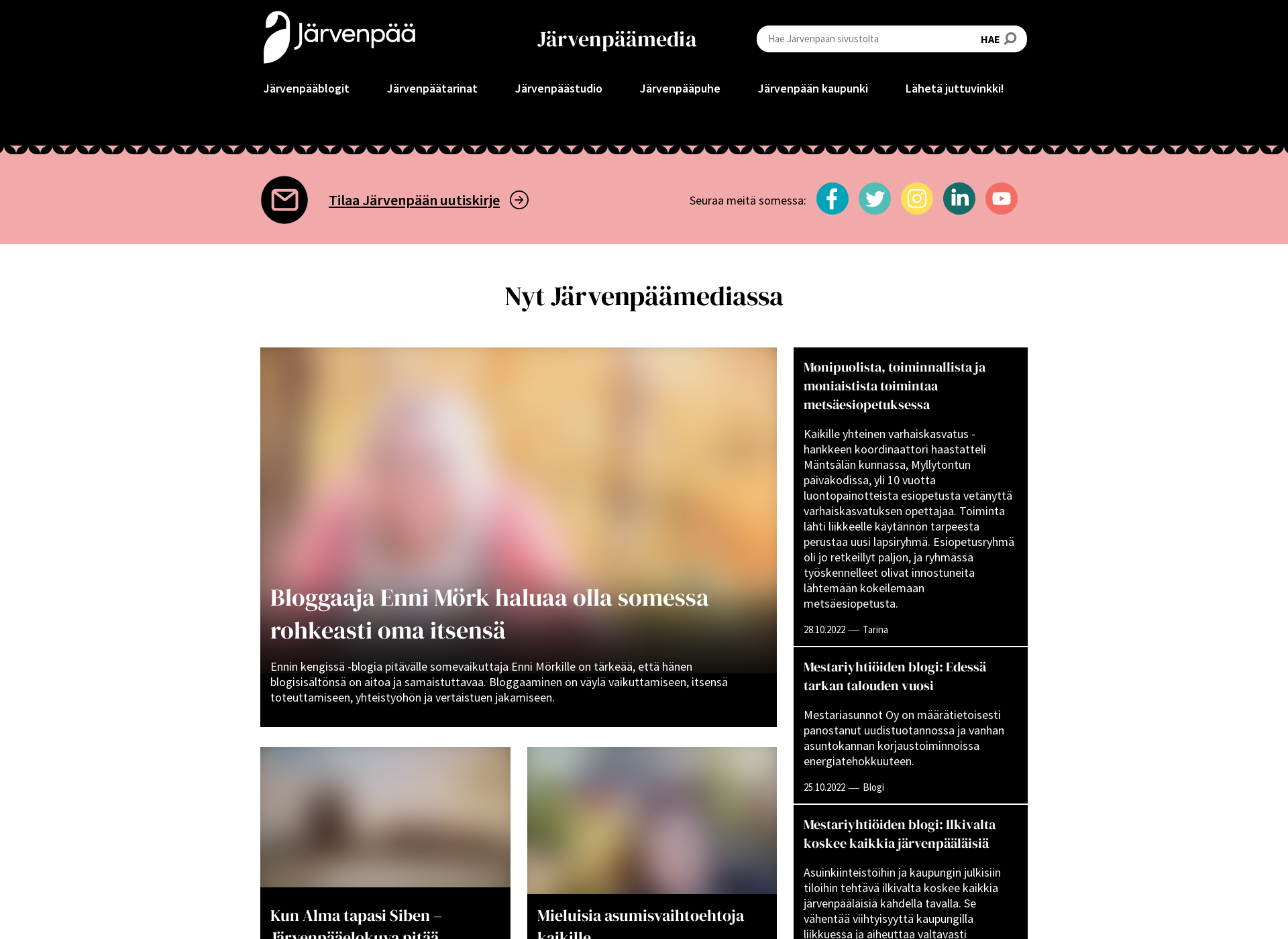 Screenshot for jarvenpaamedia.fi