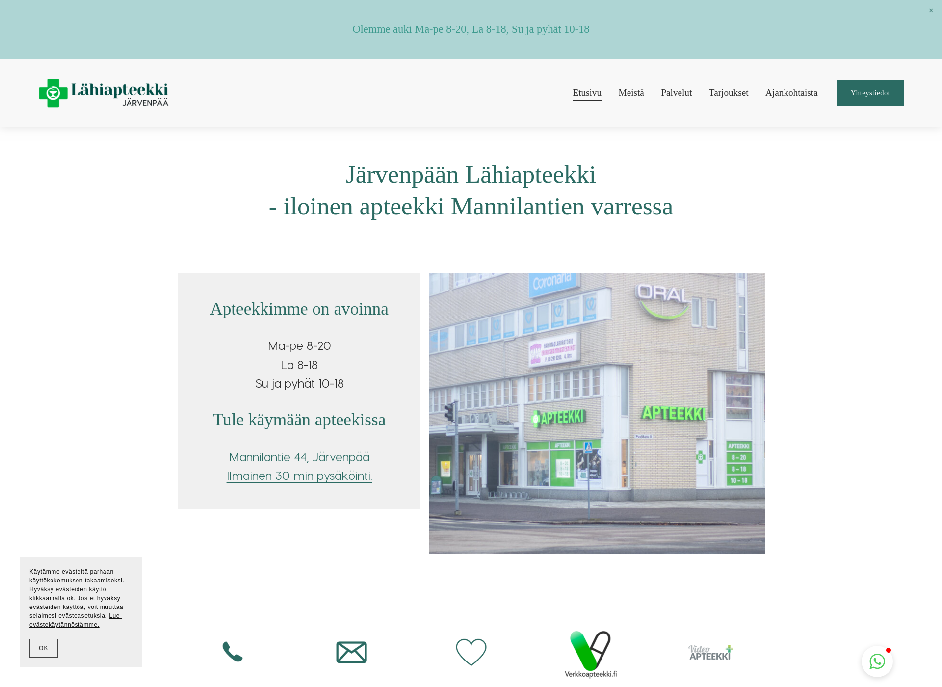 Screenshot for jarvenpaanapteekki.fi