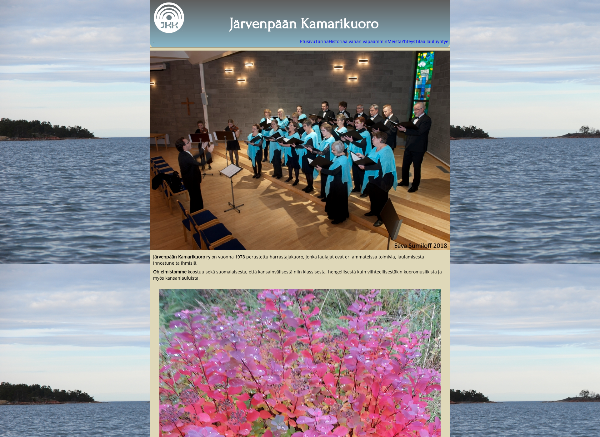 Screenshot for jarvenpaankamarikuoro.fi