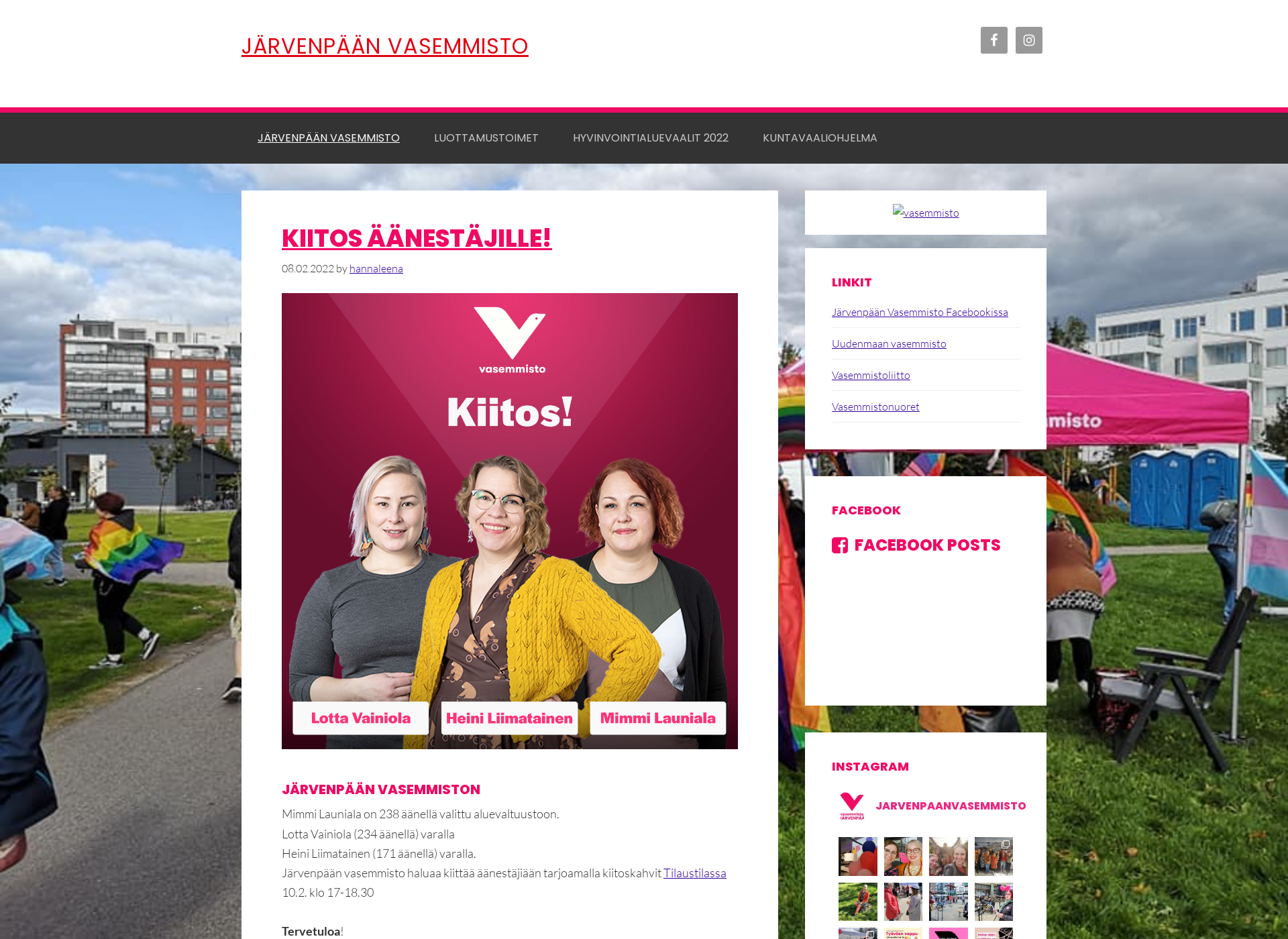 Screenshot for jarvenpaanvasemmisto.fi