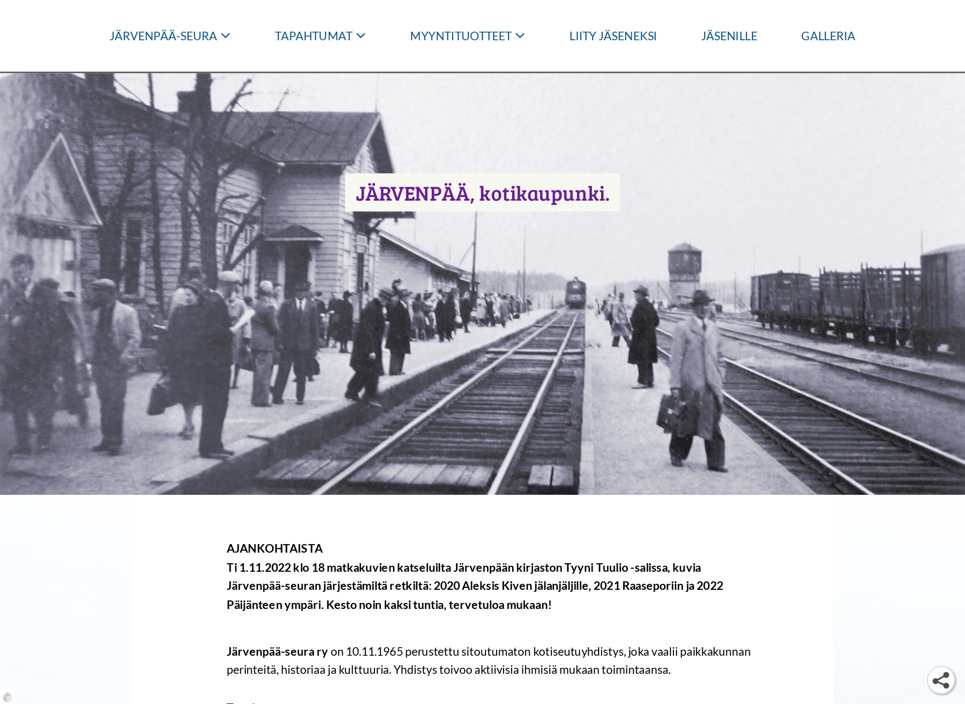 Screenshot for jarvenpaaseura.fi