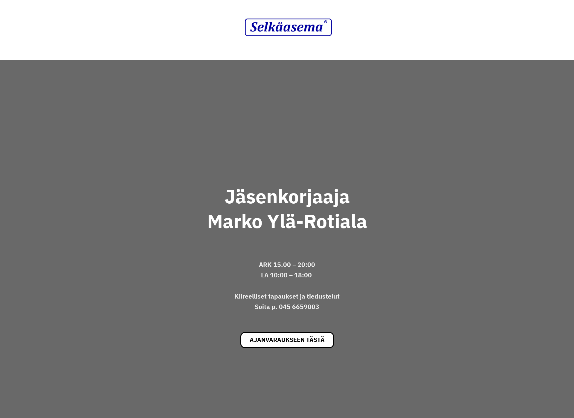 Skärmdump för jasenkorjaajamarko.fi