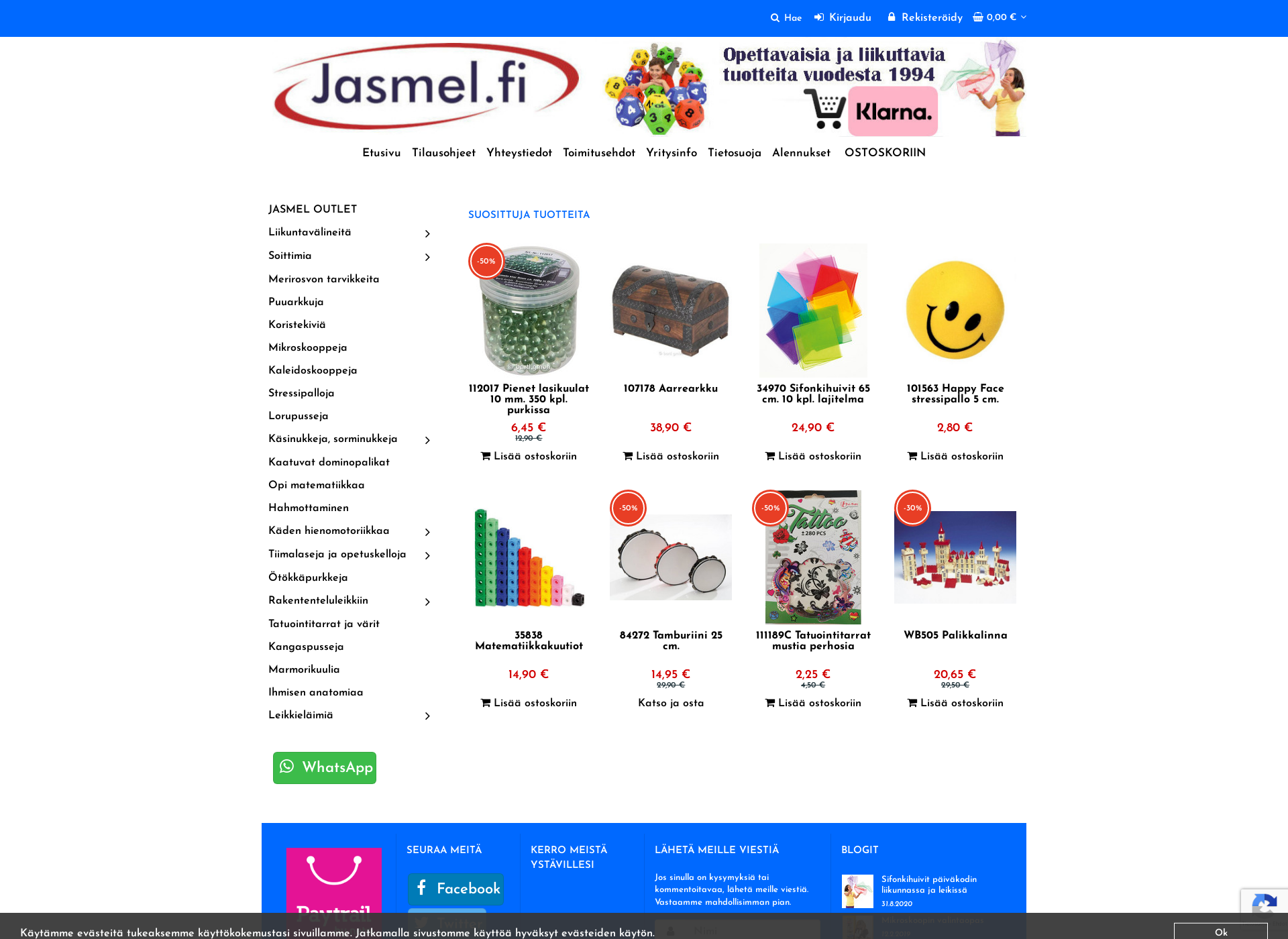Skärmdump för jasmel.fi