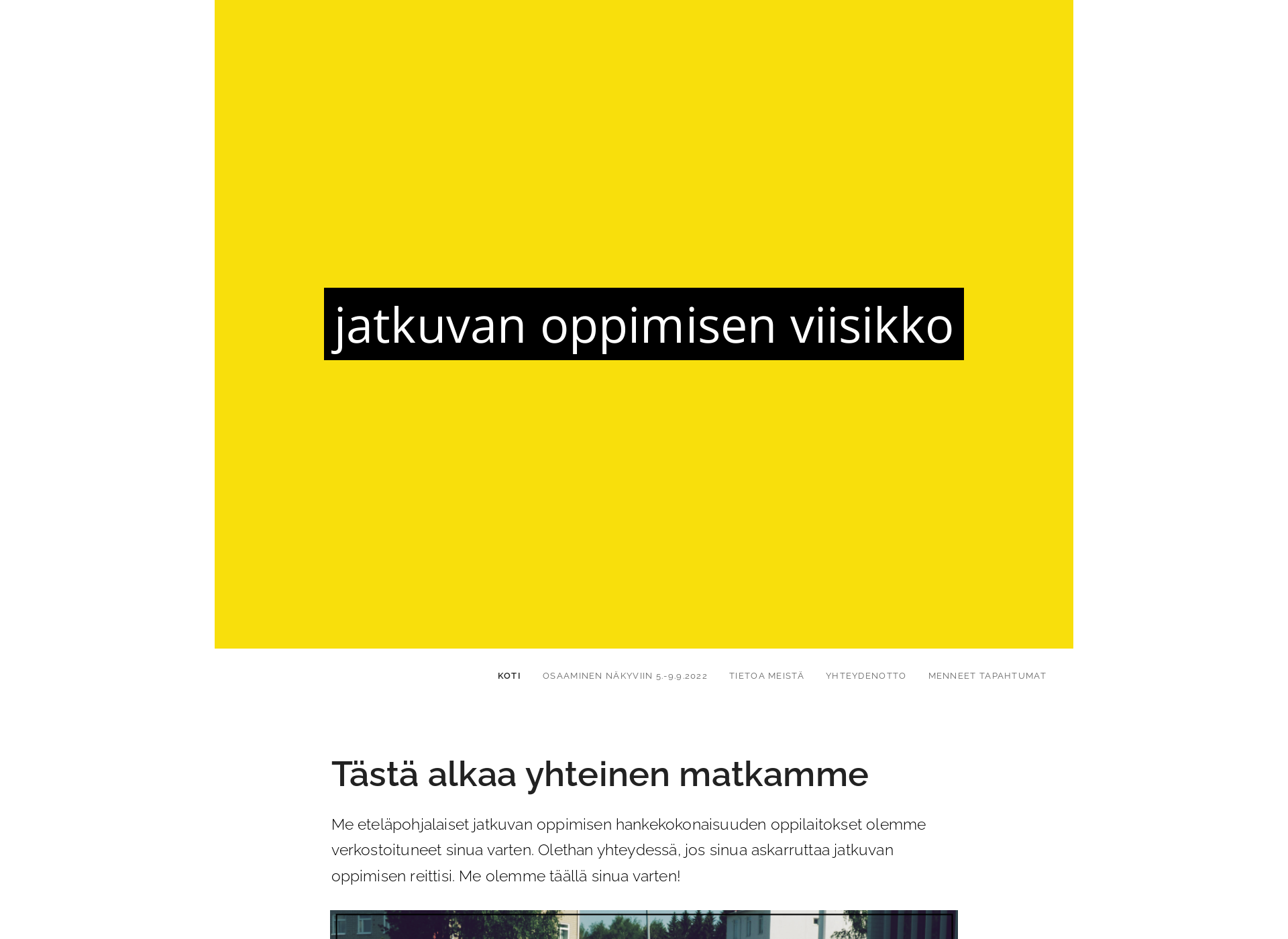 Skärmdump för jatkuvanoppimisenviisikko.fi