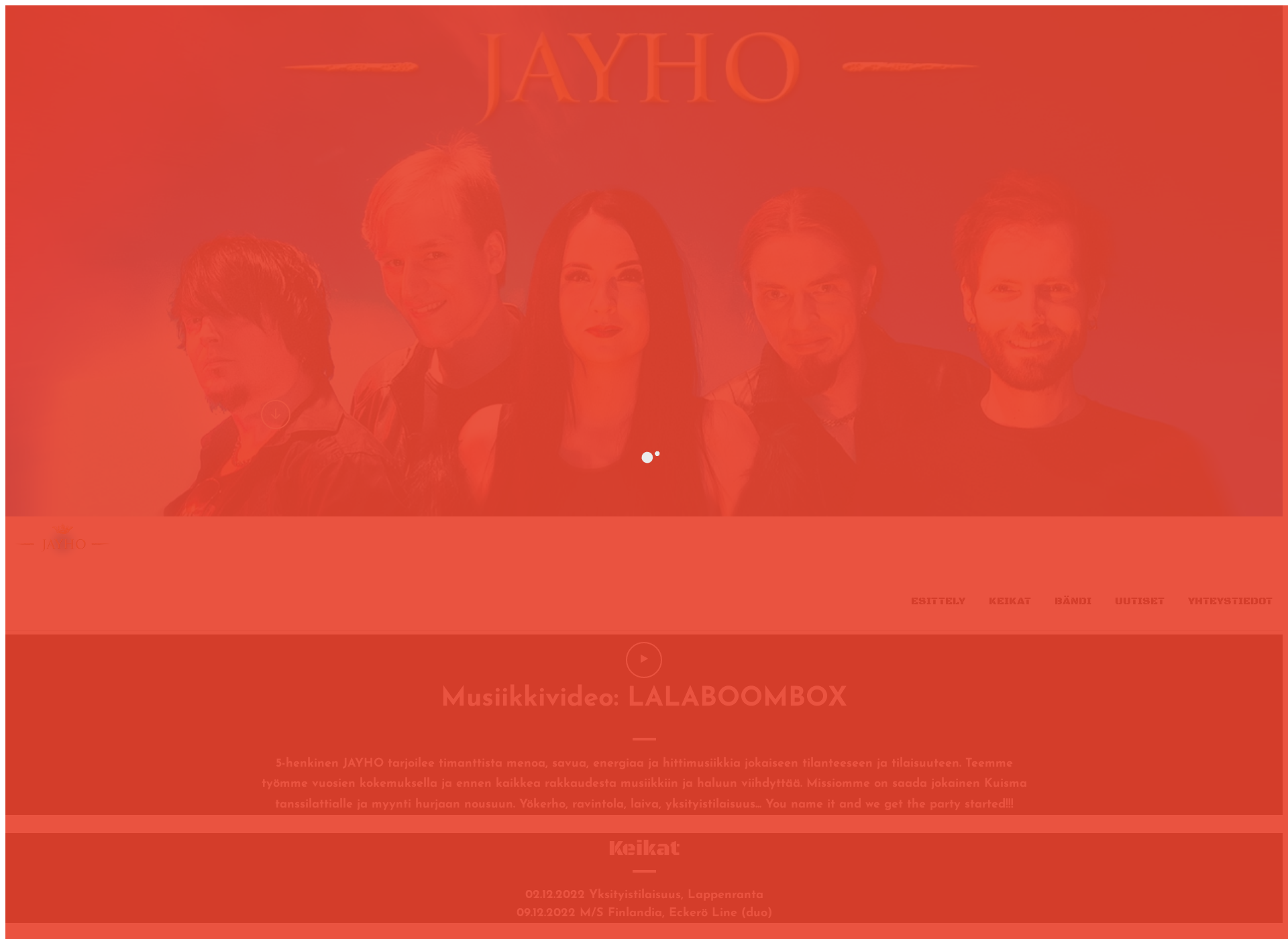 Screenshot for jayhoband.fi