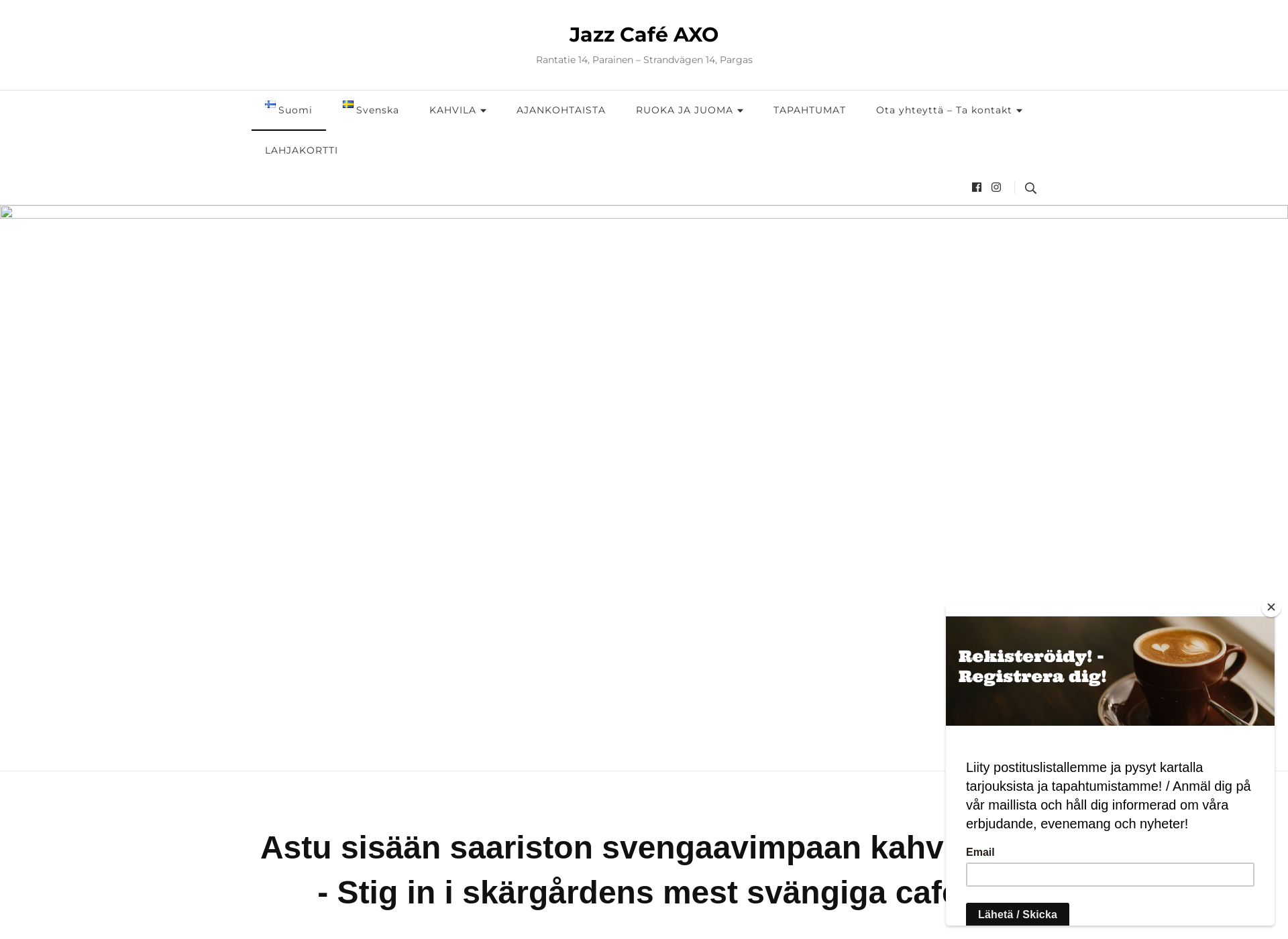 Skärmdump för jazzcafeaxo.fi