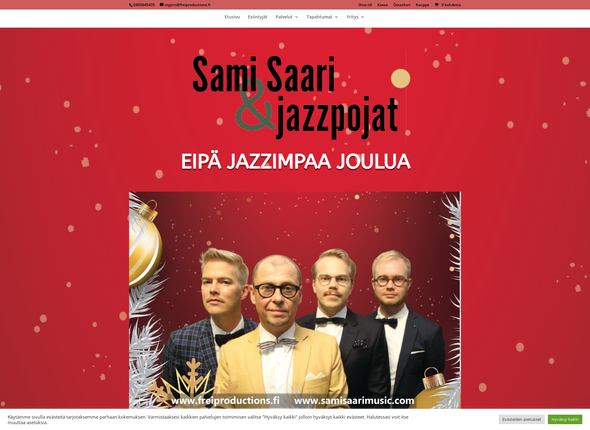 Skärmdump för jazzjoulu.fi