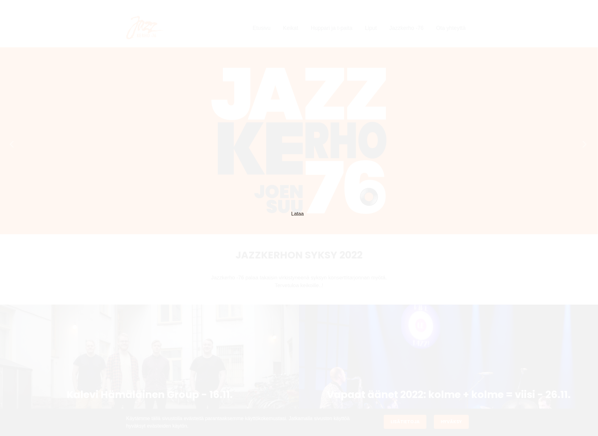 Skärmdump för jazzkerho-76.fi