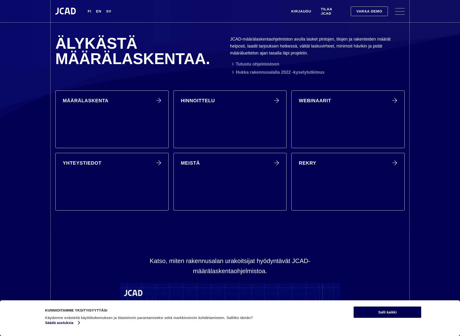 Skärmdump för jcad.fi