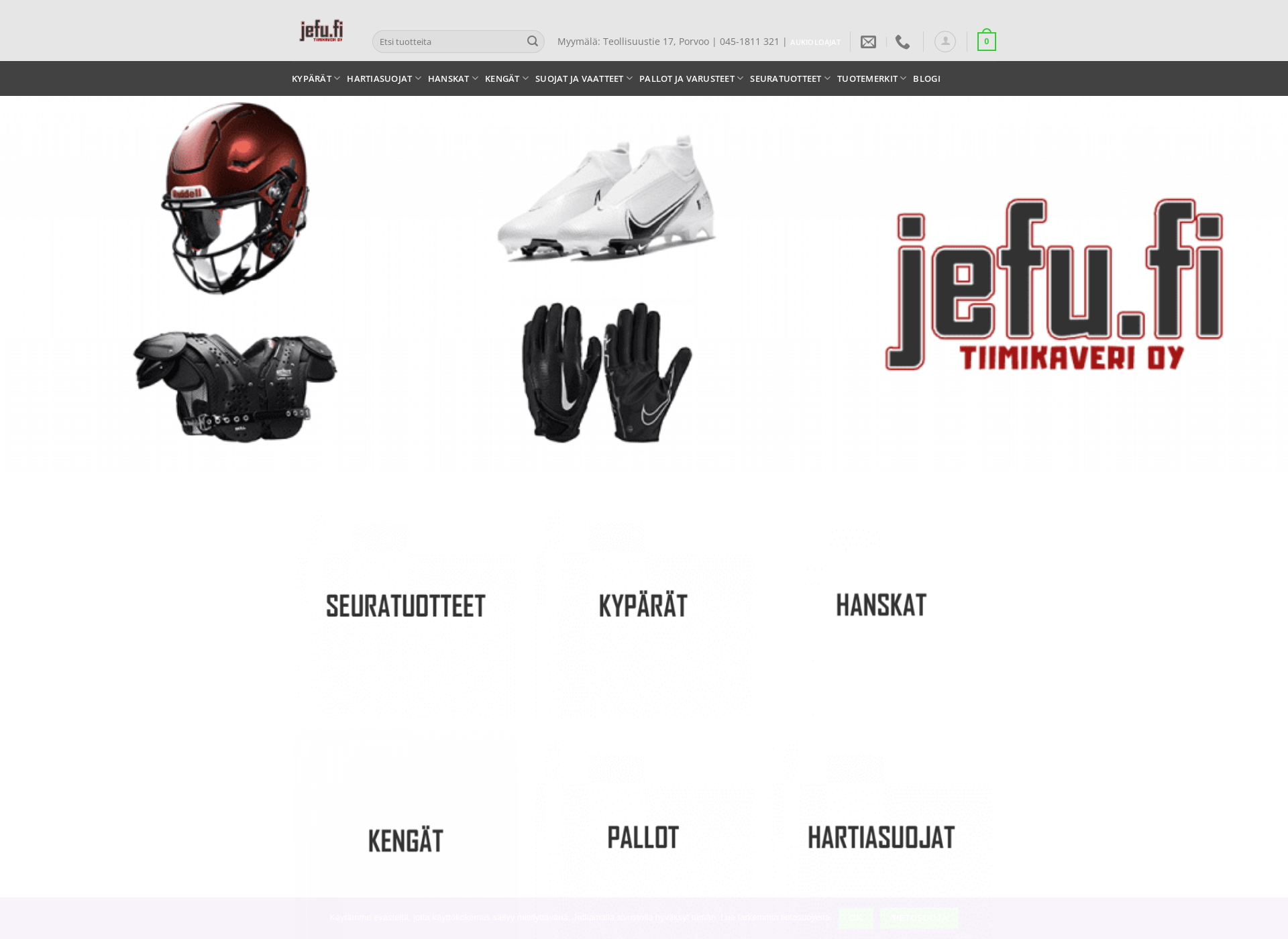 Skärmdump för jefukauppa.fi