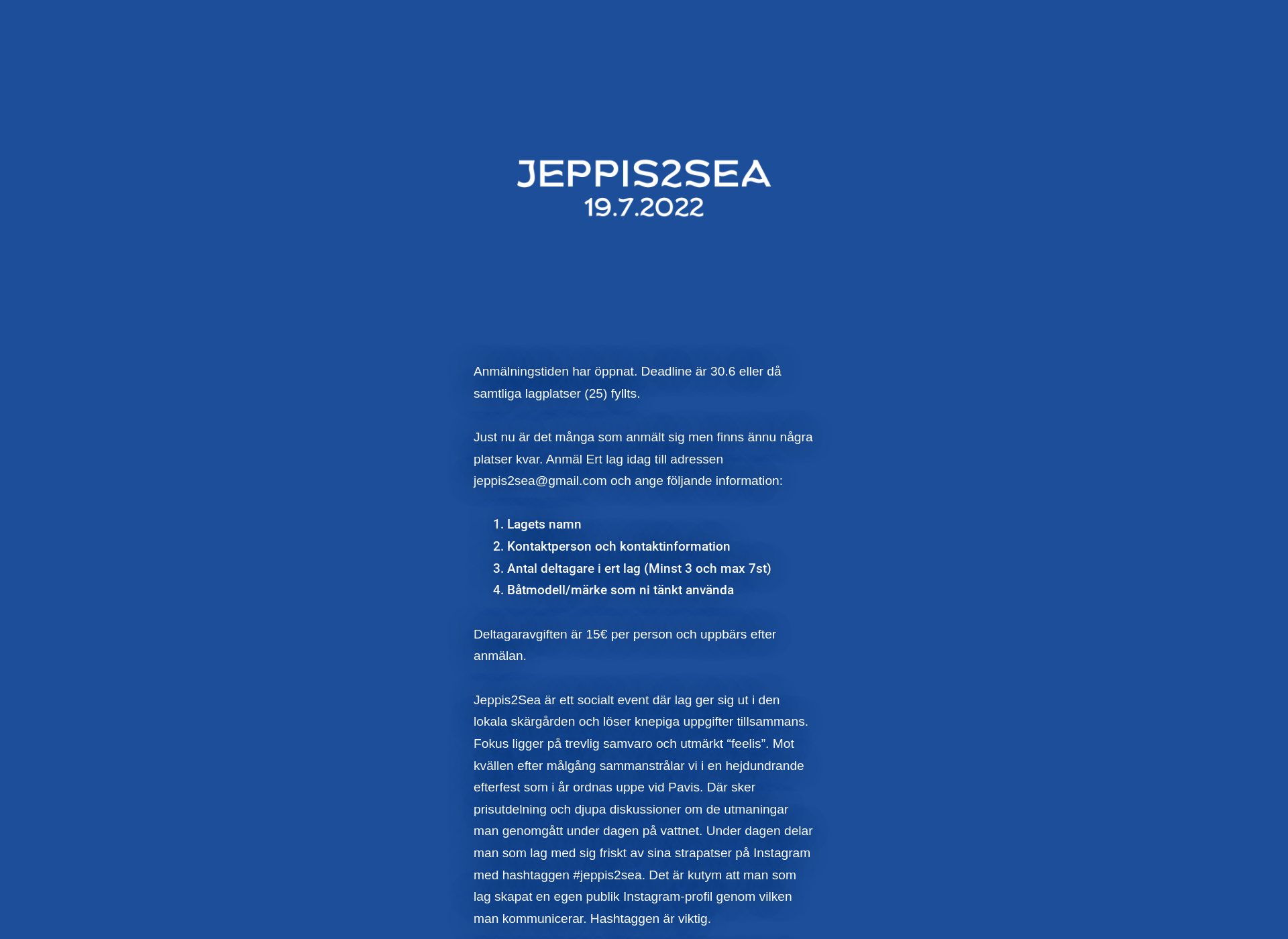 Skärmdump för jeppis2sea.fi