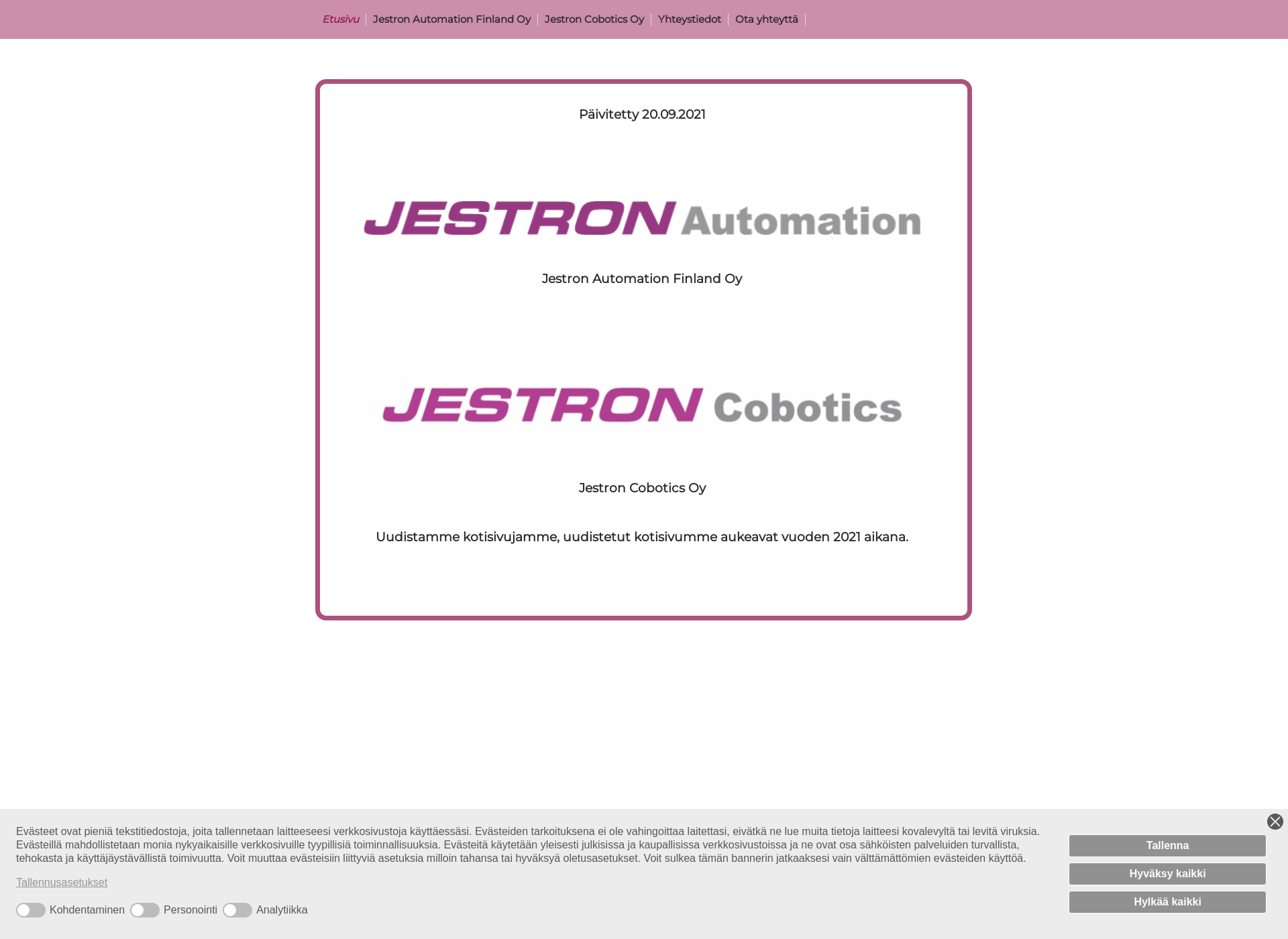 Screenshot for jestronautomation.fi