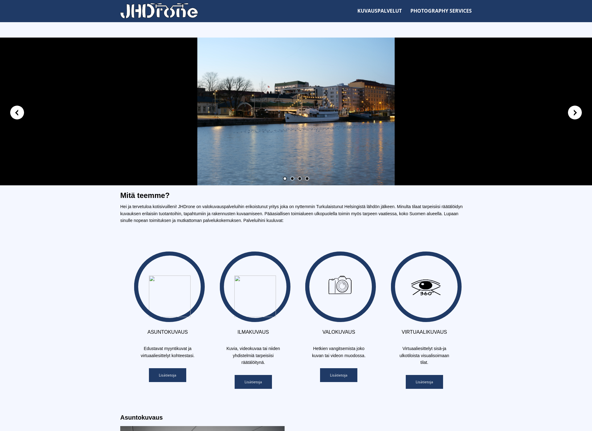 Screenshot for jhdrone.fi