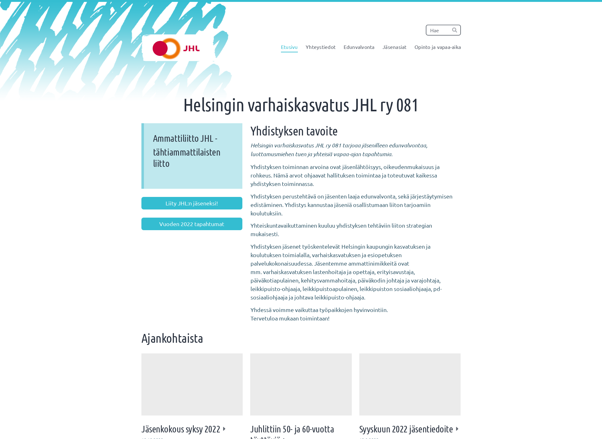 Skärmdump för jhl81.fi