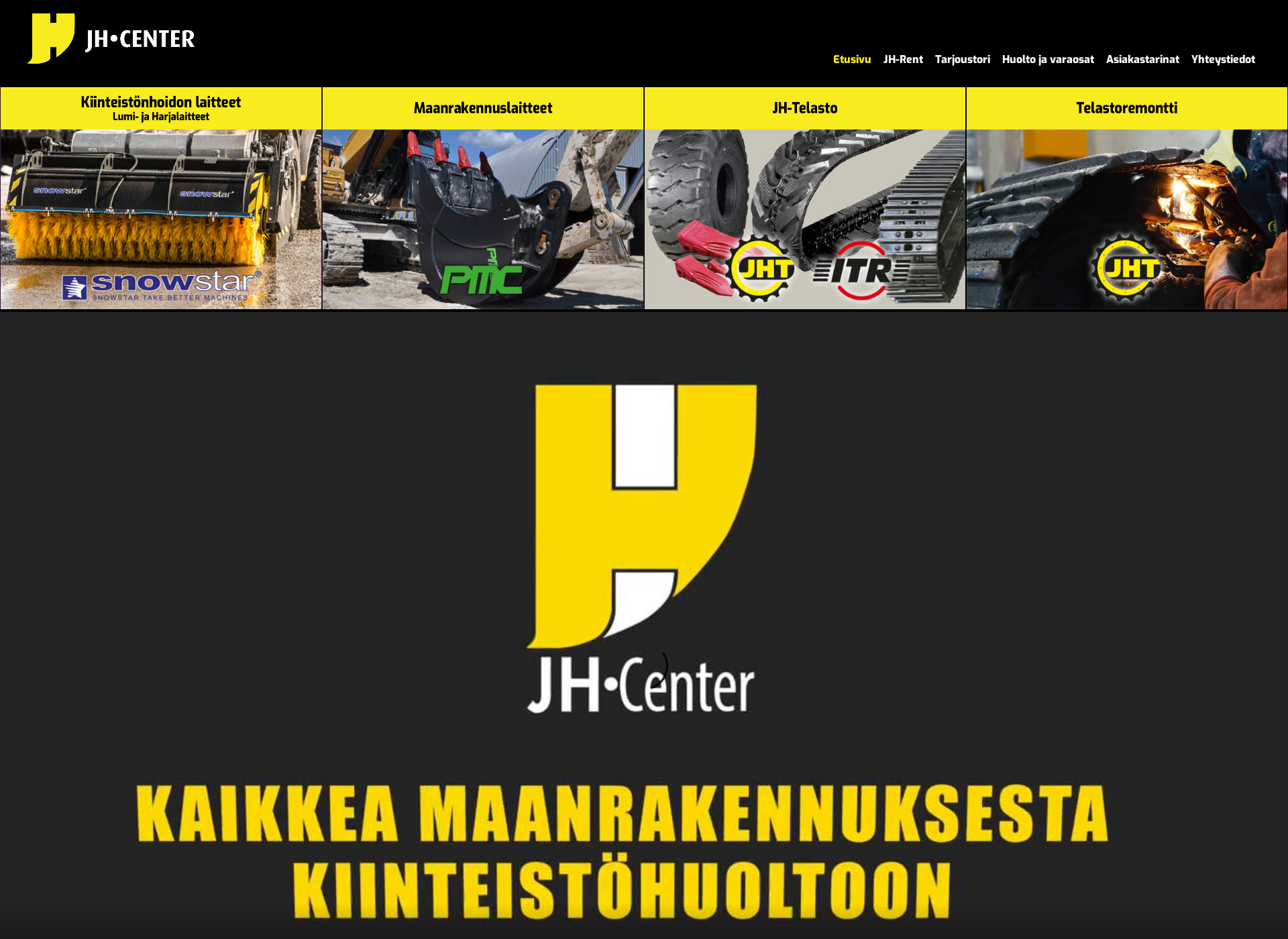 Skärmdump för jhtelasto.fi
