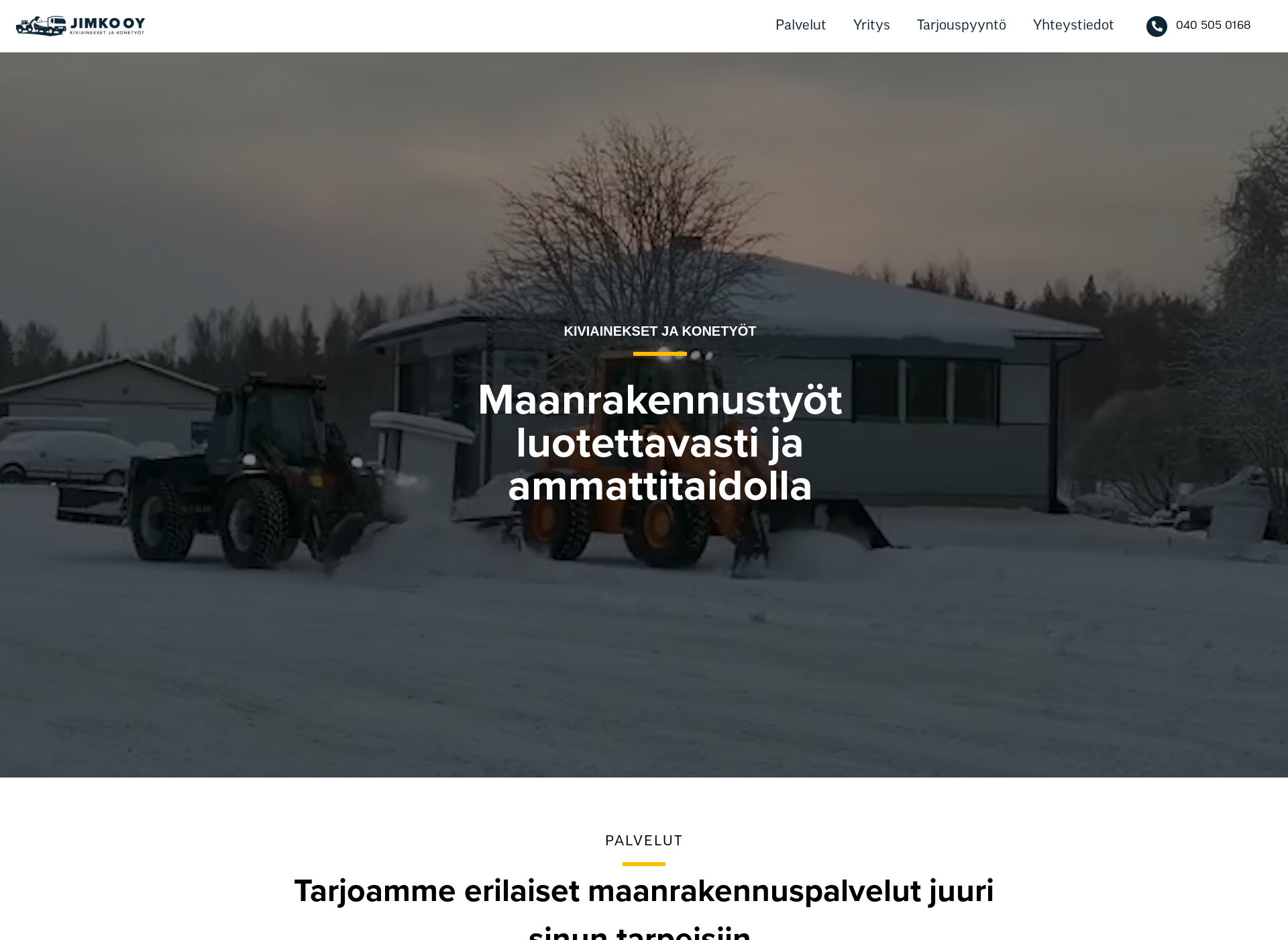 Skärmdump för jimko.fi