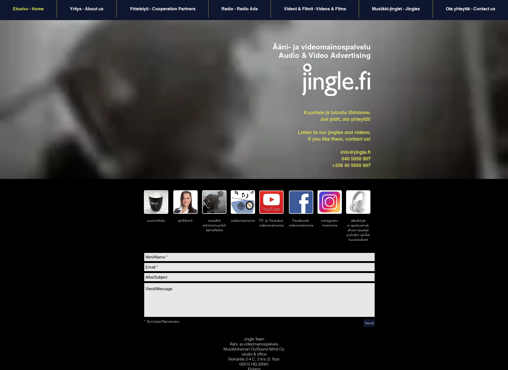 Skärmdump för jingle.fi