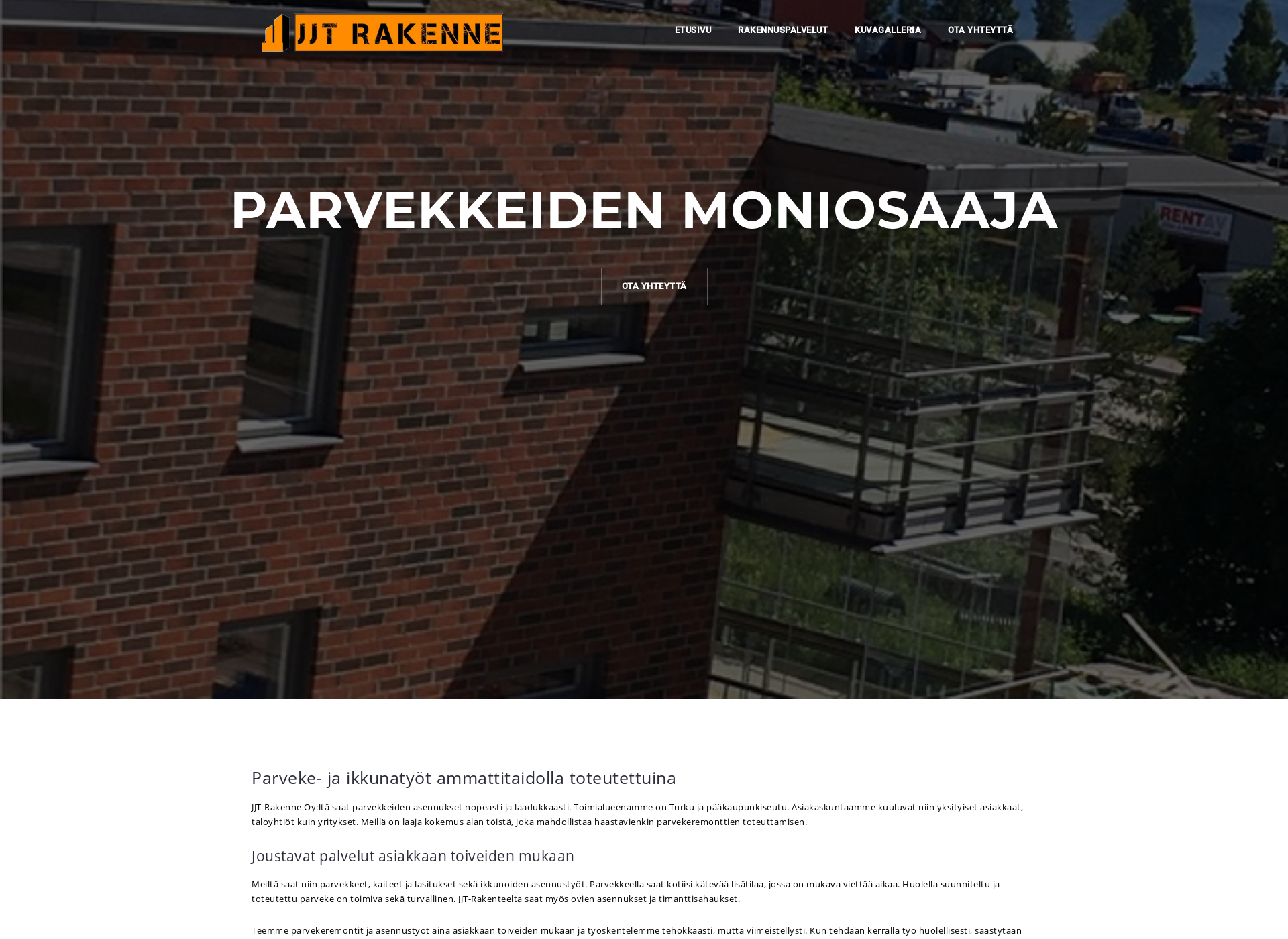 Screenshot for jjt-rakenne.fi