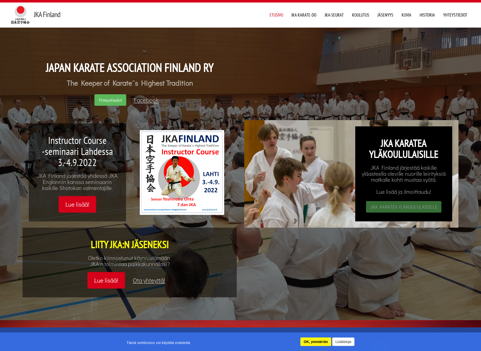 Skärmdump för jkafinland.fi