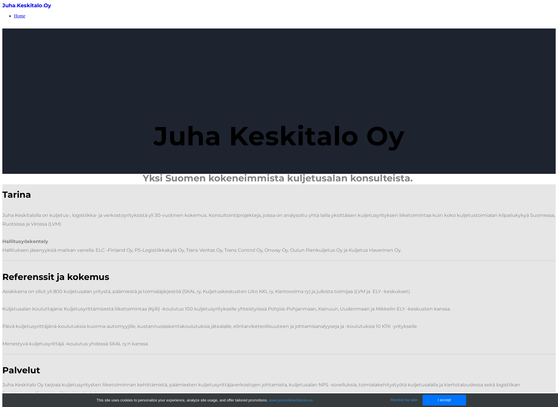 Screenshot for jkeskitalo.fi