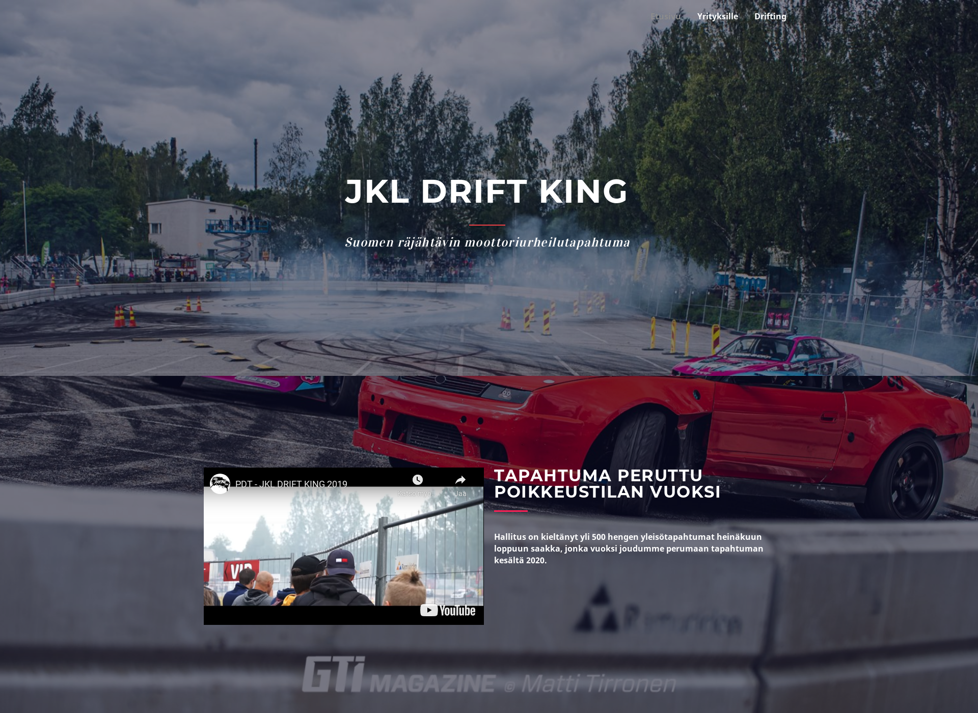 Skärmdump för jkldriftking.fi