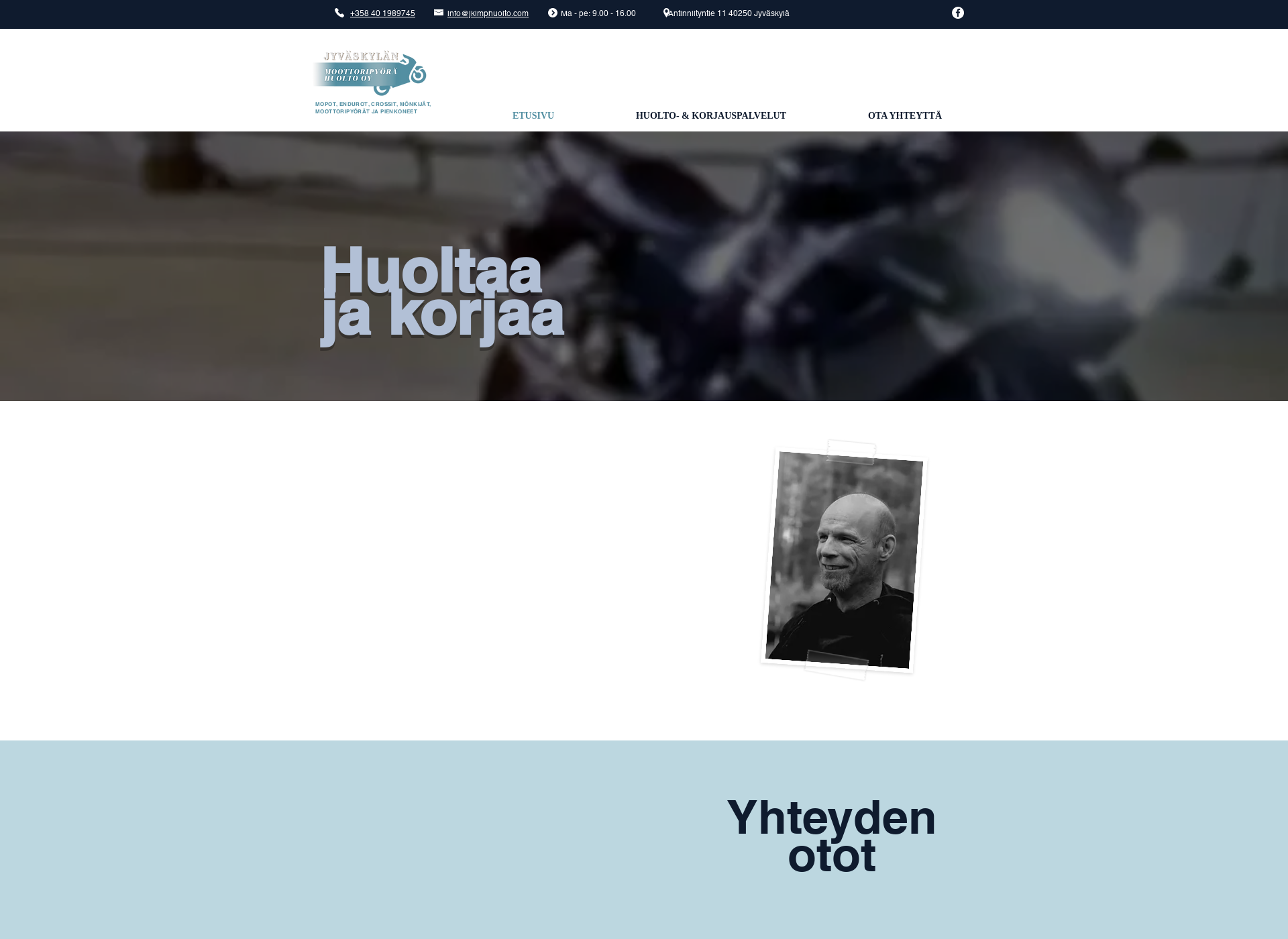 Näyttökuva jklmoottoripyorahuolto.fi