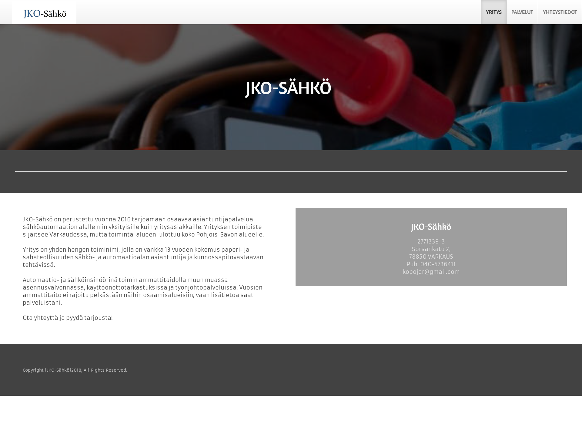 Screenshot for jko-sahko.fi