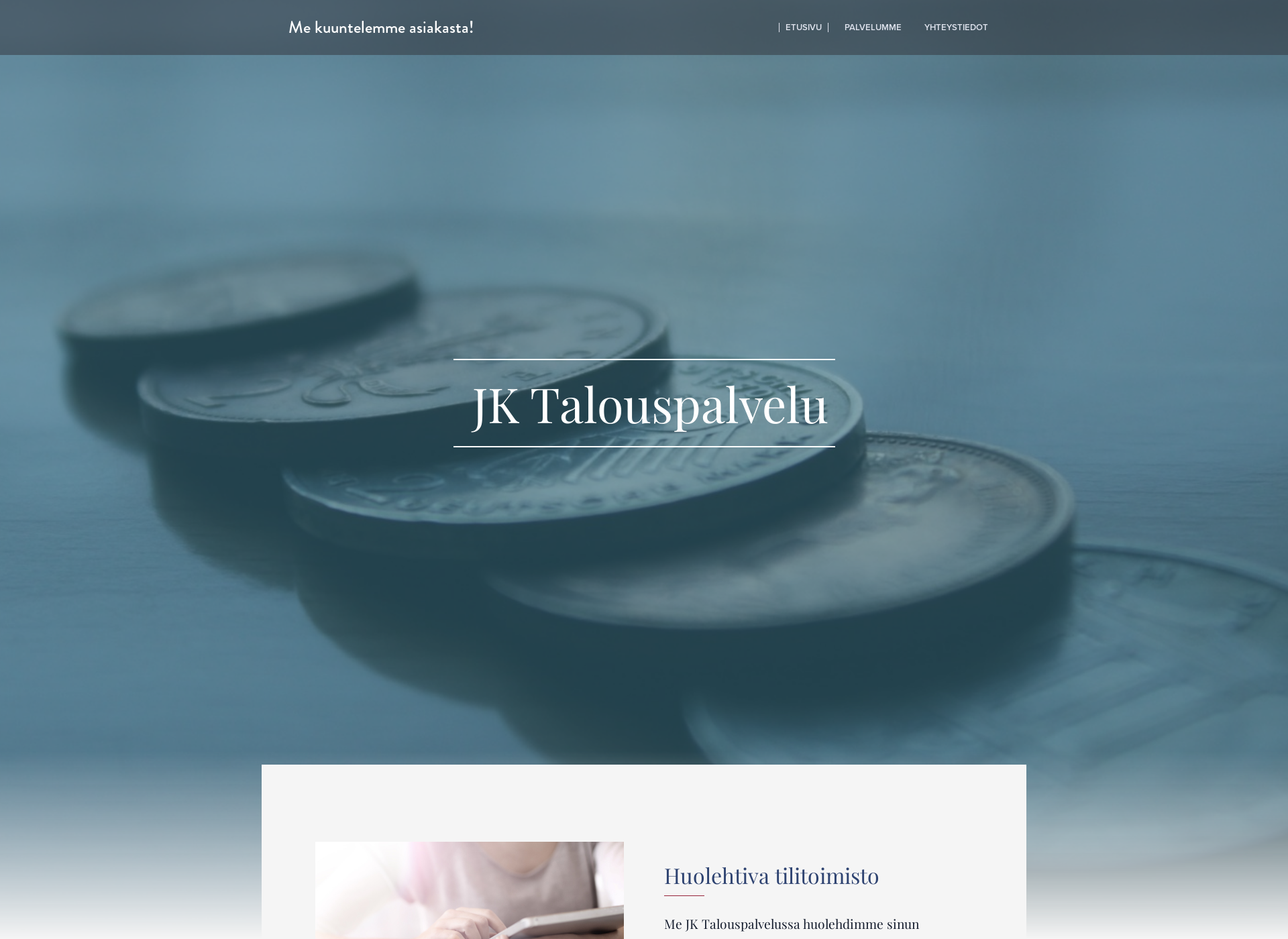 Skärmdump för jktalouspalvelu.fi