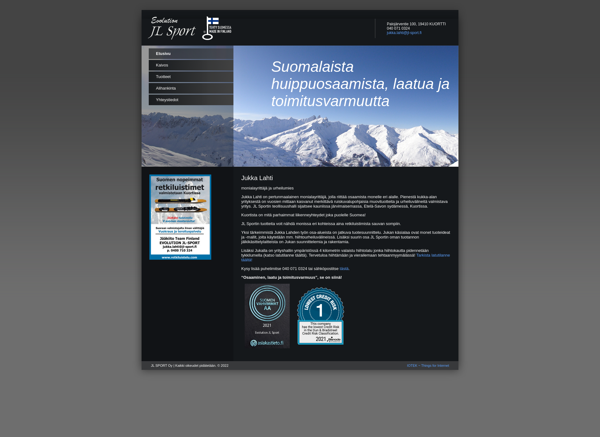 Screenshot for jl-sport.fi