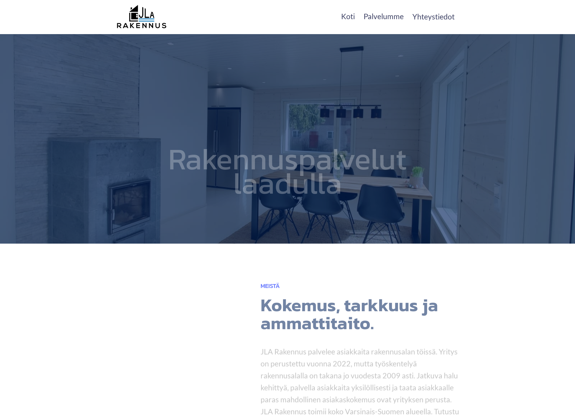 Screenshot for jlarakennus.fi