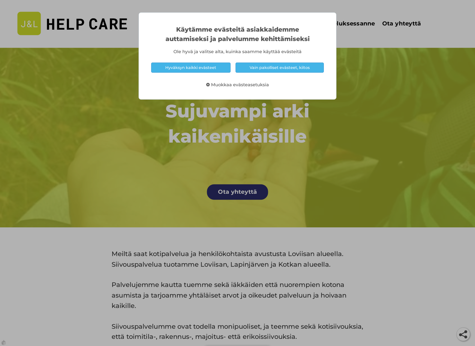Screenshot for jlhelpcare.fi