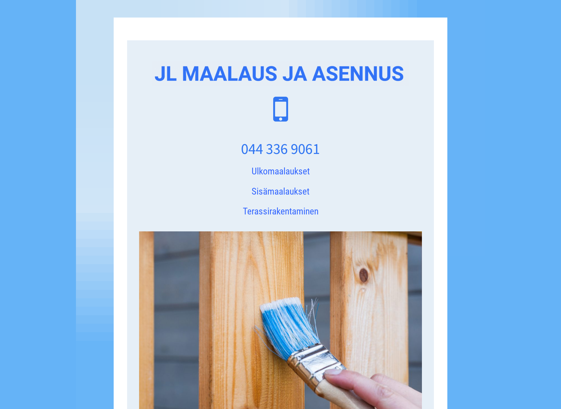 Skärmdump för jlmaalaus-asennus.fi