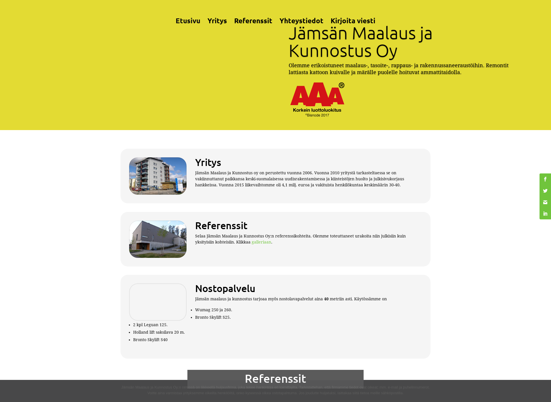 Skärmdump för jmjk.fi