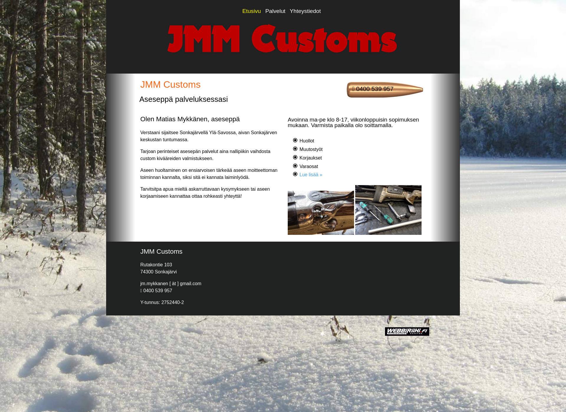 Screenshot for jmmcustoms.fi